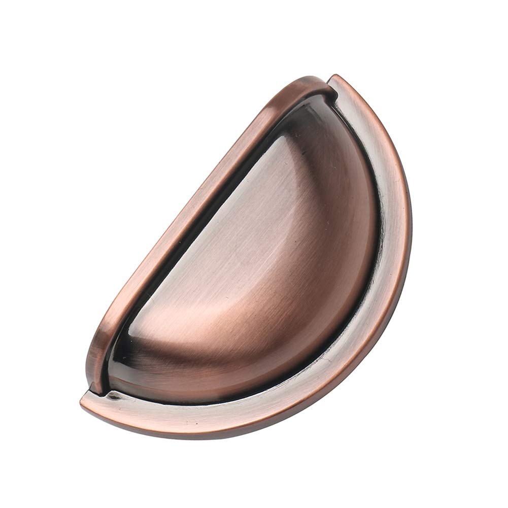 10 Pack HARPOON 3 Inch Kitchen Cabinet Pulls - Antique Copper Bin Cup Drawer Handles for Cabinets, Dressers & Furniture (Perfect for Kitchen Remodel & Home Upgrade)