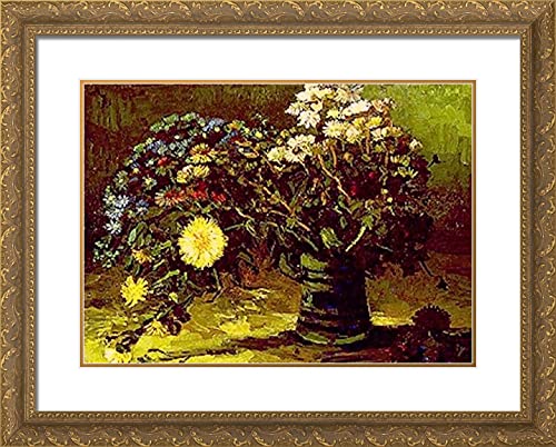 Gold Ornate Wood Frame with Double Matting