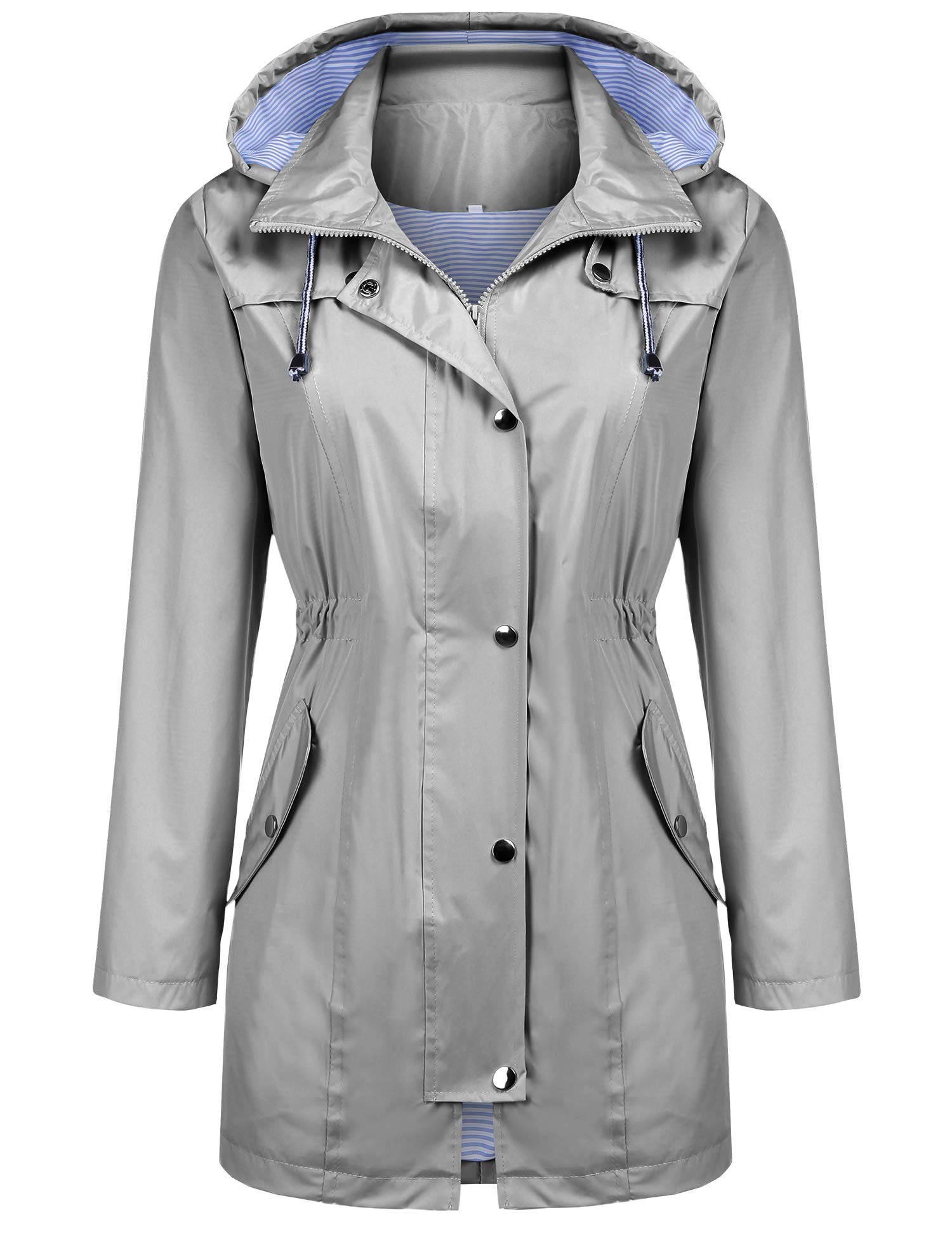 Waterproof Lightweight Women's Raincoat with Hood - Windbreaker Trench Coat for Outdoor Activities (Sizes S-XXL) | Perfect for Hiking, Commuting & Rainy Day Protection