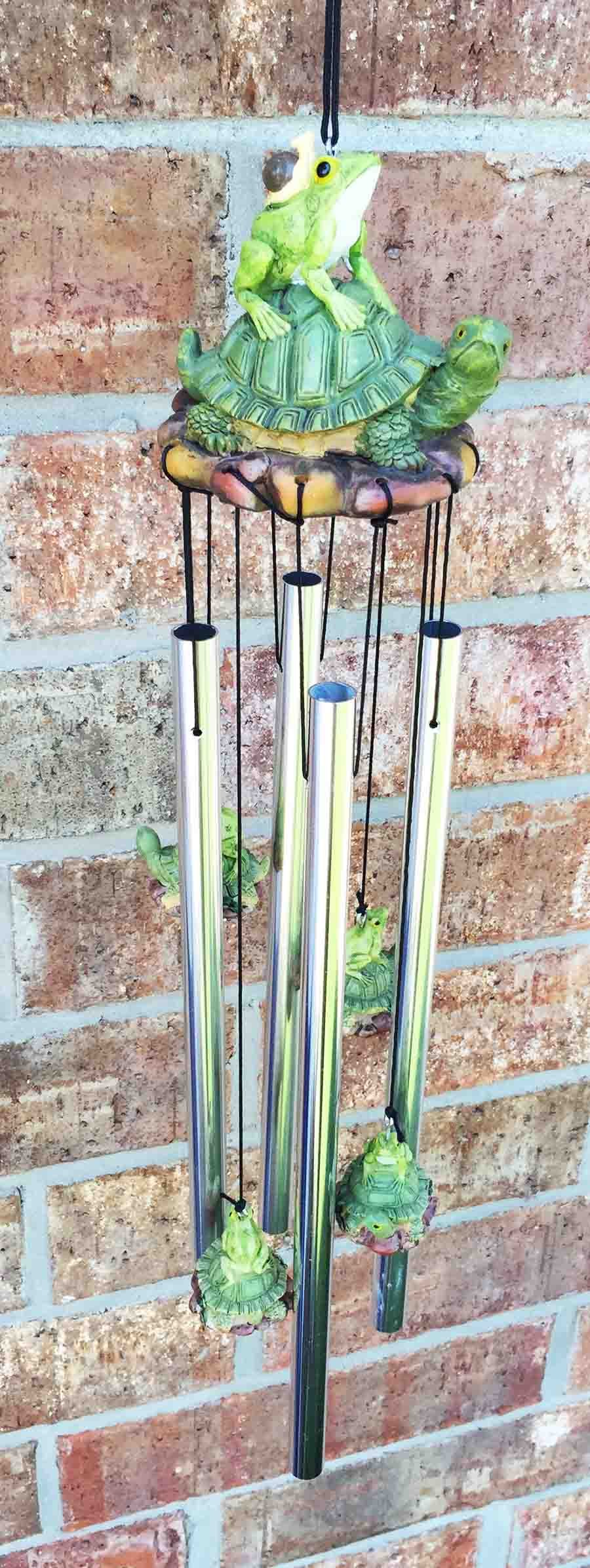 Pond Frog & Turtle Wind Chime - Relaxing Outdoor Decor for Garden & Patio
