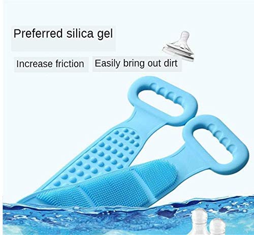 JACEE Silicone Body Back Scrubber - Exfoliating Bath Brush for Dead Skin Removal, Deep Cleaning Shower Brush with Massage Function, Soft Gel Bath Towel for Men & Women (Multicolor) - Perfect for Spa, Home Shower and Relaxing Massage