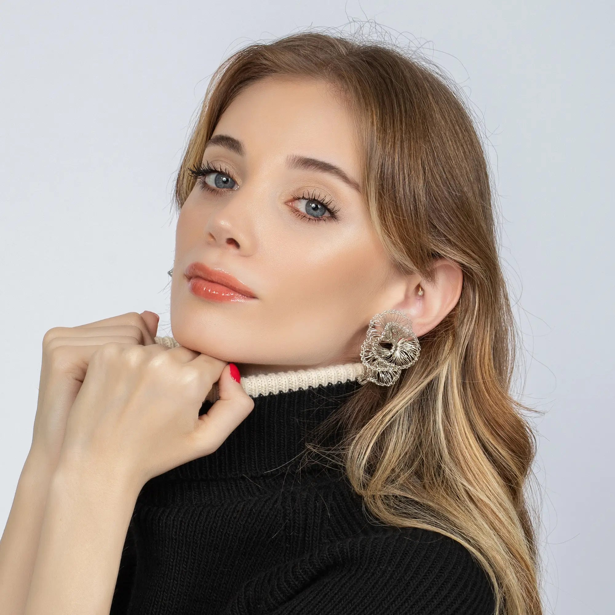 Handmade Silver Crochet Earrings for Women - Boho Chic Dangle Earrings | Perfect for Weddings, Parties & Everyday Wear