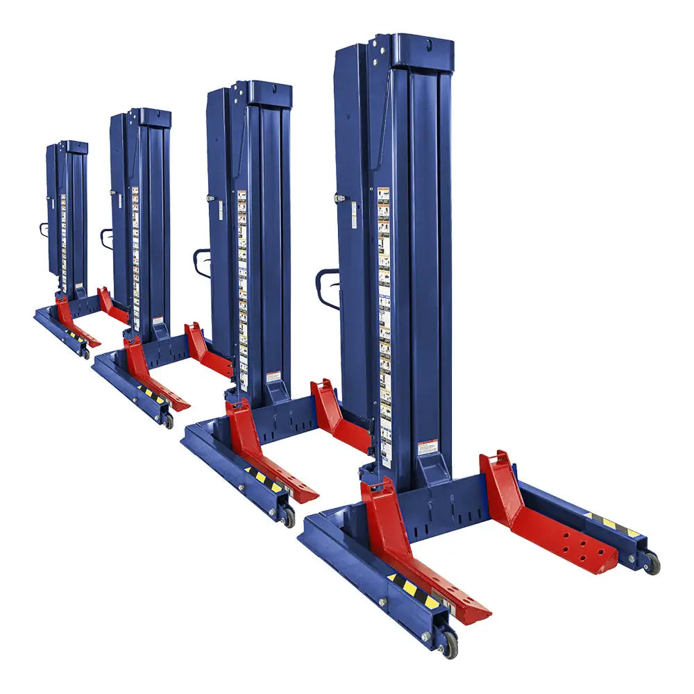 Challenger CLHM 125 XF 12,500 lb Wireless Control Mobile Column Lift for Auto Repair Shops - Heavy Duty Vehicle Lifting Solution for Mechanics & Garages