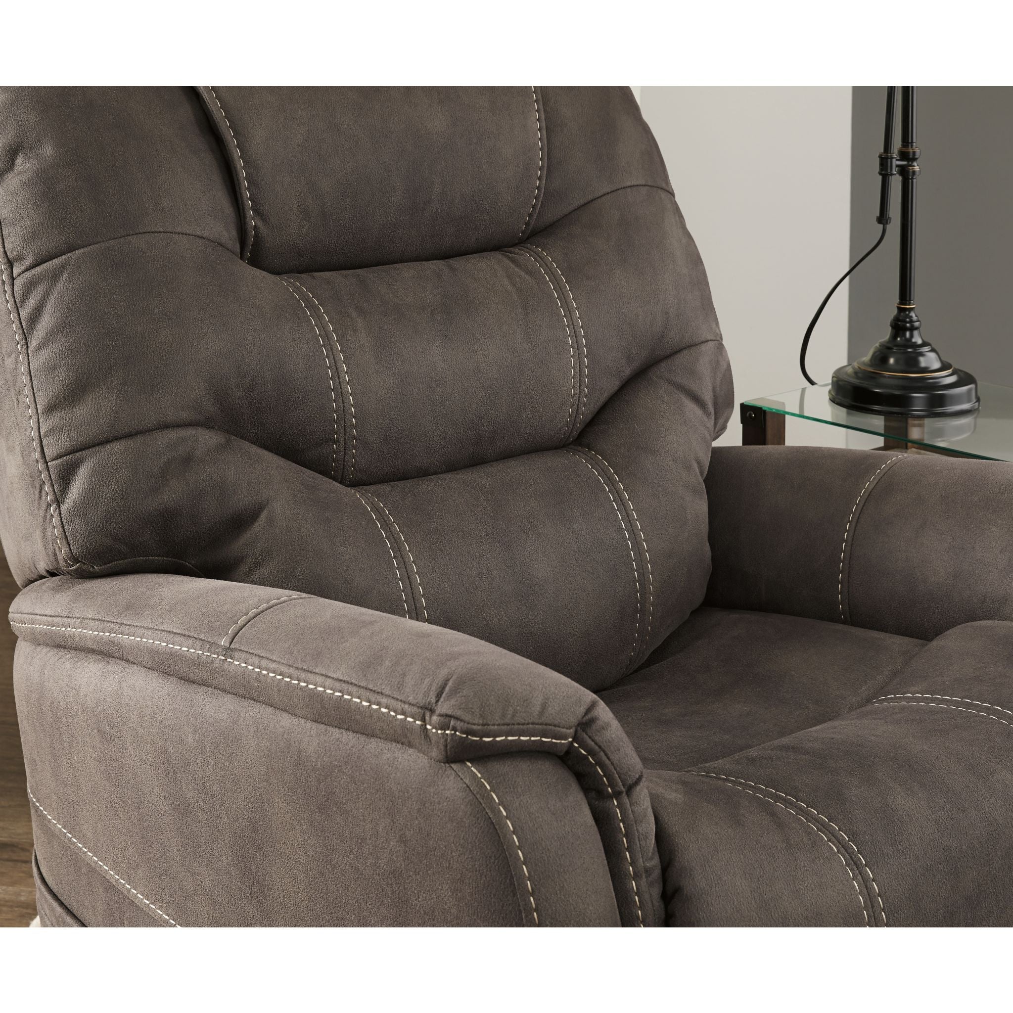 Ballister Power Lift Recliner Chair - Espresso Brown Leather Reclining Sofa with Remote Control for Elderly & Mobility Assistance - Perfect for Living Room, Bedroom & Home Theater Relaxation
