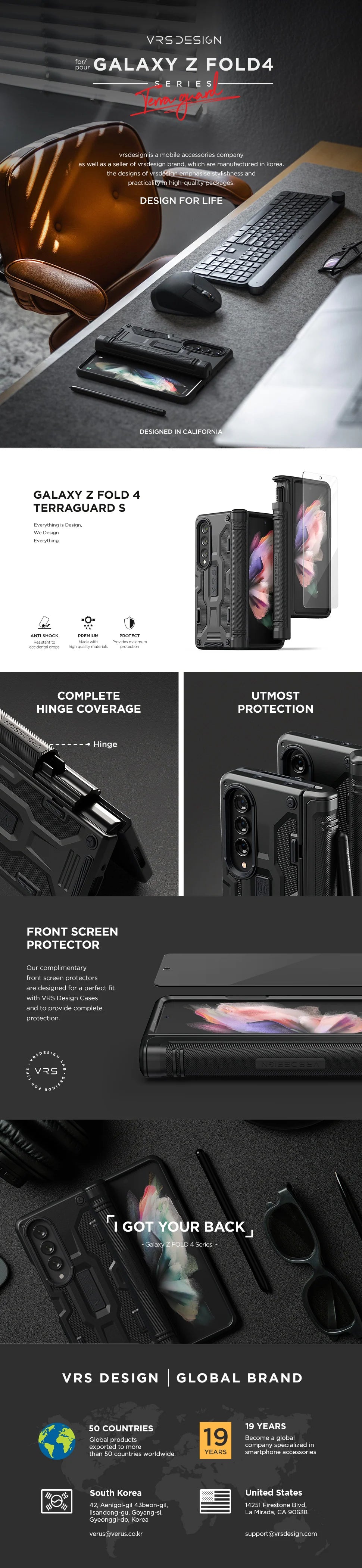 Samsung Galaxy Z Fold 4 Case - Terra Guard Active S Protective Cover | Shockproof & Scratch-Resistant Phone Case for Work & Travel