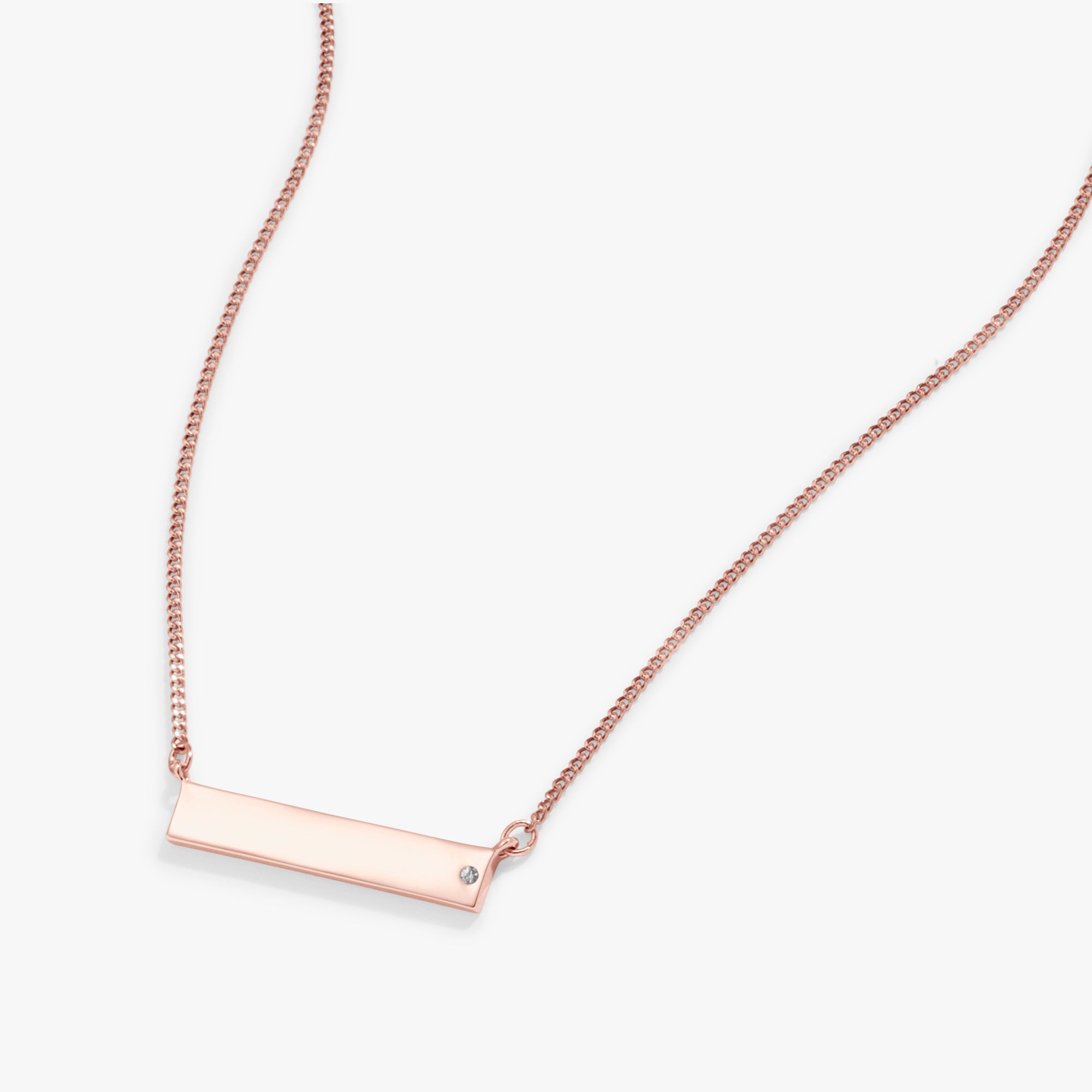 Elegant Bar Necklace with Sparkling Crystal Accent - Perfect for Date Nights, Weddings & Special Occasions