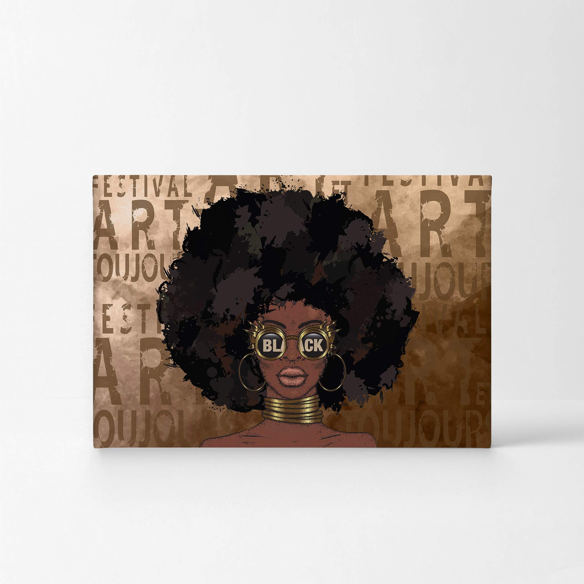 African American Wall Art Canvas Prints - Black Art Decor, Pop Art & African Pictures for Home & Office - 15x22 Inches - Perfect for Living Room, Bedroom & Office Decor