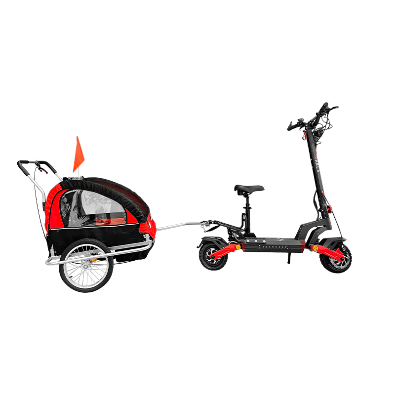 Premium Scooter Trailer for Adults & Kids - Heavy Duty Cargo Carrier with Universal Hitch - Perfect for Groceries, Camping Gear & Beach Outings