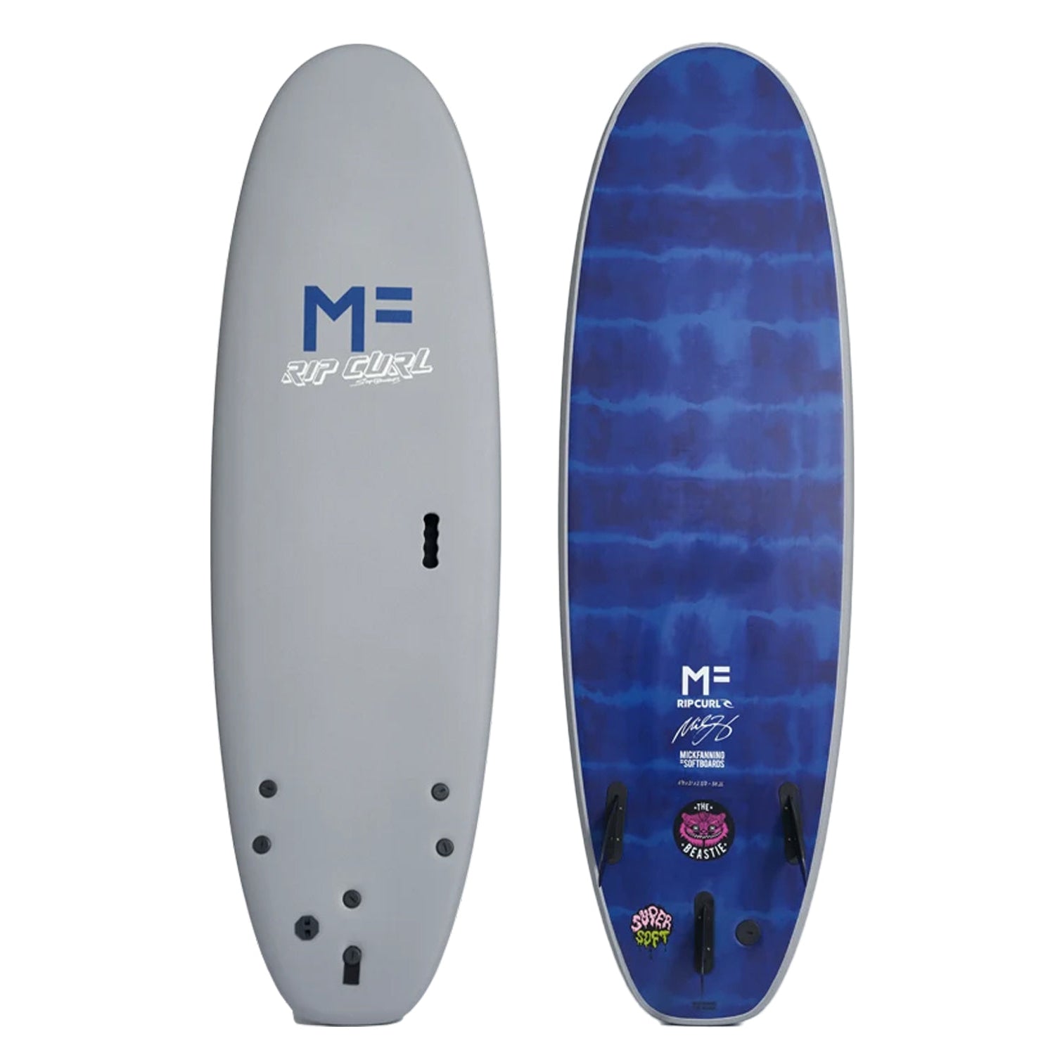 MF Mick Fanning x Rip Curl SS Beastie 7'0 Tri Surfboard - Grey Multi Box Design for Professional Surfing & Wave Riding