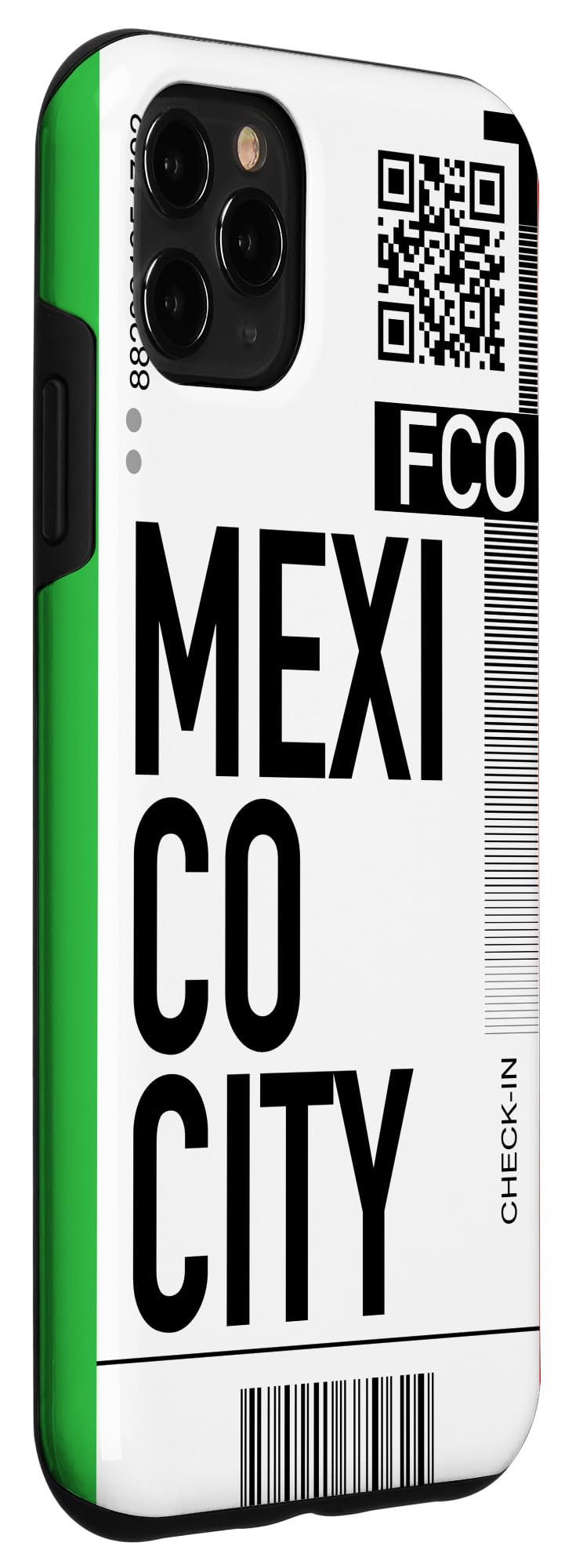 iPhone 11 Pro Max Mexico City Air Ticket Phone Case - Stylish Boarding Pass Design for Travel Enthusiasts - Perfect for Airplane Trips and Urban Adventures