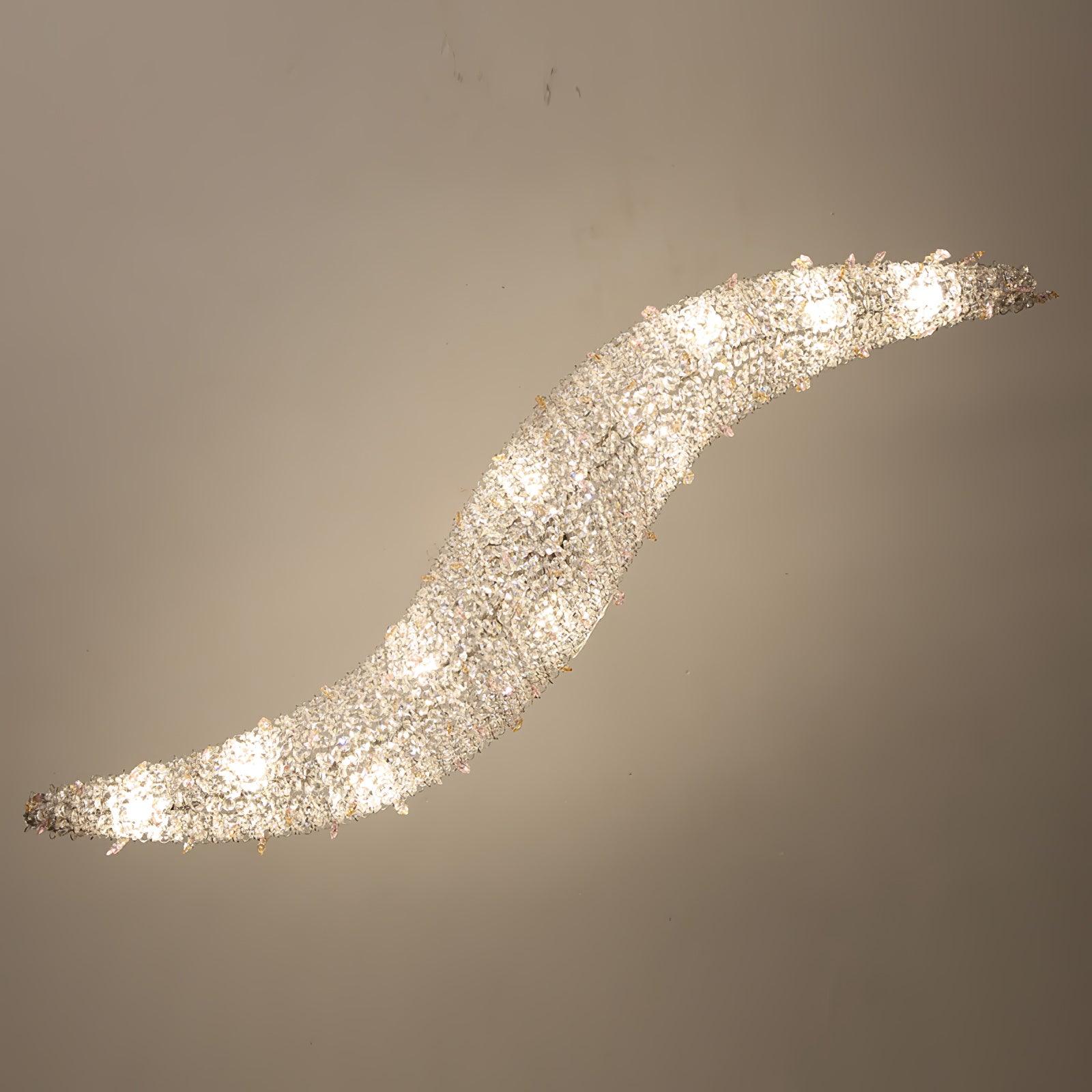 Elegant Crystal Chandelier for Dining Room - Modern Boat Style Ceiling Light Fixture for Home Decor, Wedding & Luxury Events