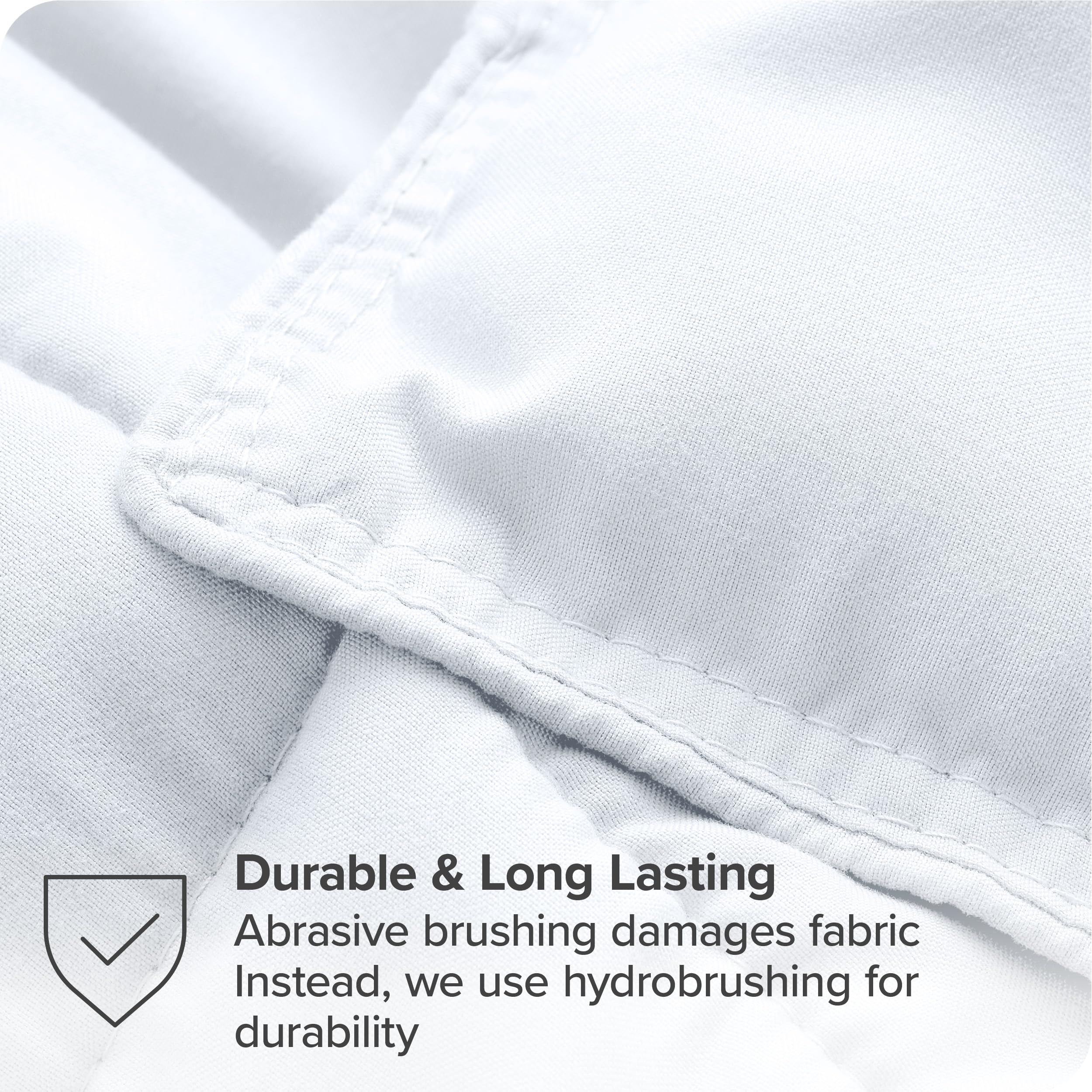 Bare Home 7-Piece Bed-in-A-Bag Comforter Set with Sheets - Full Size, White - Ultra Soft 1800 Premium Goose Down Alternative Bedding - Perfect for Guest Rooms, Master Bedrooms & Cozy Home Decor