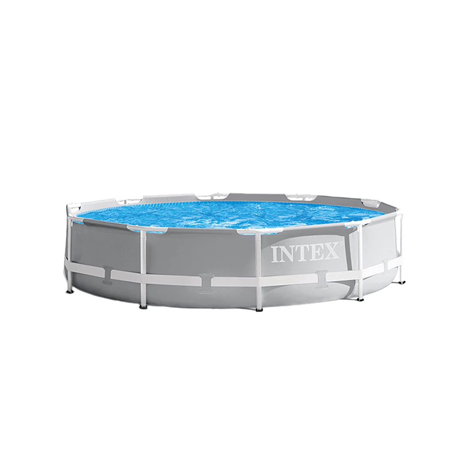 INTEX 26701EH 10ft x 30in Prism Frame Above Ground Swimming Pool Set with 330 GPH Filter Pump & Removable Ladder - Perfect for Backyard, Family Fun, Summer Cooling and Outdoor Parties