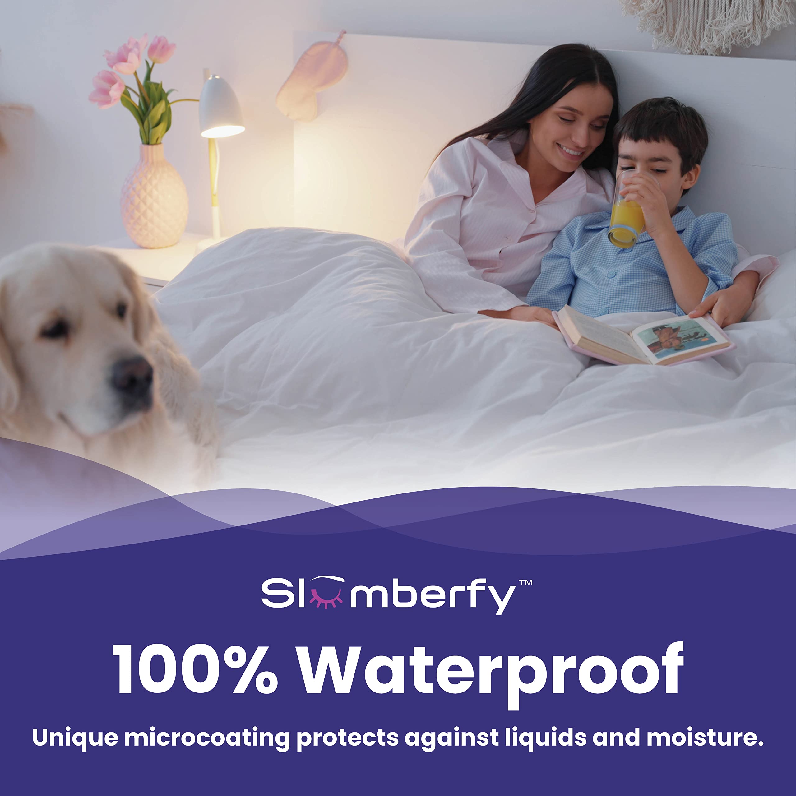 **Slumberfy Twin XL Bamboo Viscose Waterproof Mattress Encasement - Premium Skin-Safe Bed Bug Proof Protector with 360° EZ Zipper (39x80 in) - Ideal for Allergy Relief, Dust Mite Protection & Enhanced Sleep Comfort**