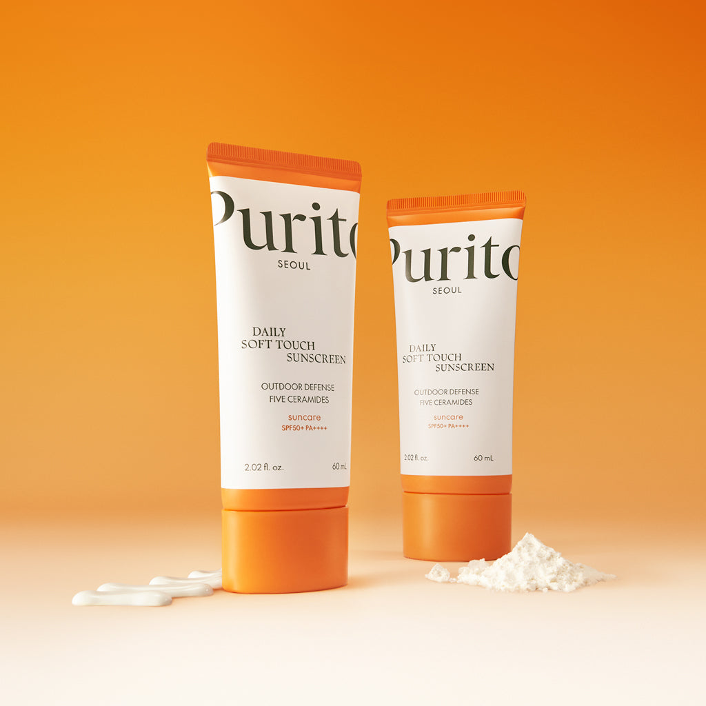Purito Daily Soft Touch Sunscreen SPF50+ PA++++ 60ml - Lightweight, Non-Greasy Face Sunscreen for Daily UV Protection - Perfect for Outdoor Activities, Travel & Everyday Use