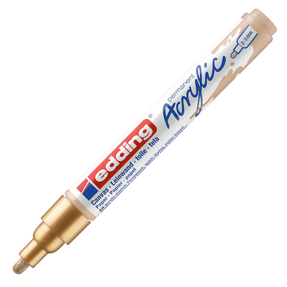 edding 5100 Acrylic Paint Marker - Medium Point (2.5mm) for Artists, DIY Crafts, Glass Painting & Rock Decor - Vibrant Waterproof Permanent Ink
