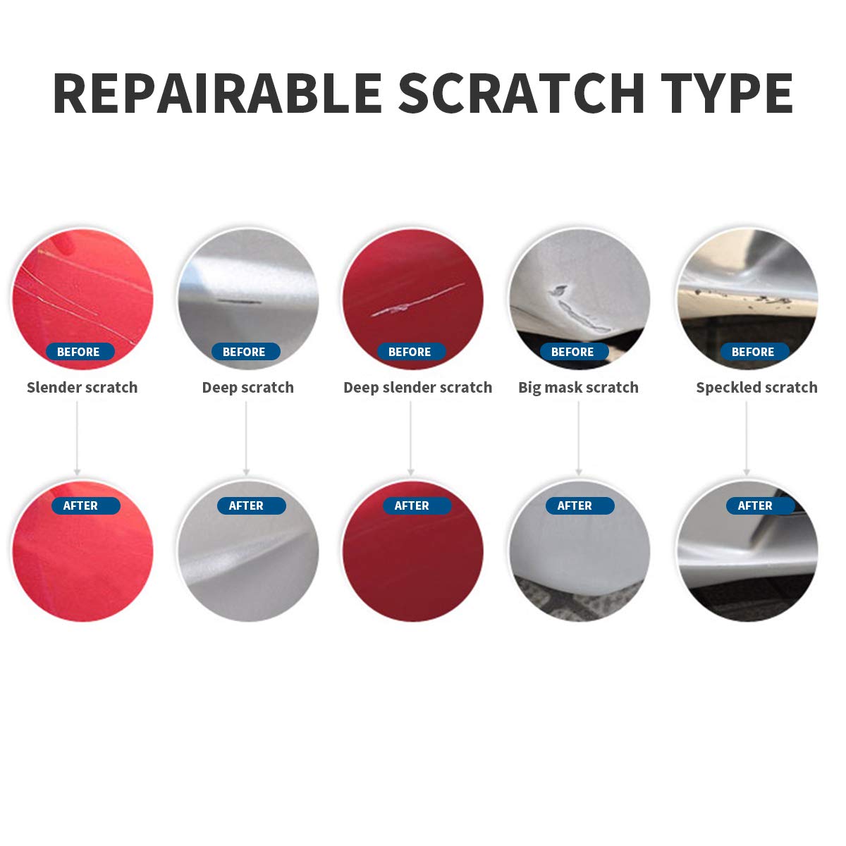 Car Touch Up Paint Pen - Waterproof Auto Scratch Repair Kit for Cars, Trucks & SUVs (White) | Fix Scratches, Chips & Paint Damage - Perfect for DIY Car Maintenance & Quick On-the-Go Repairs