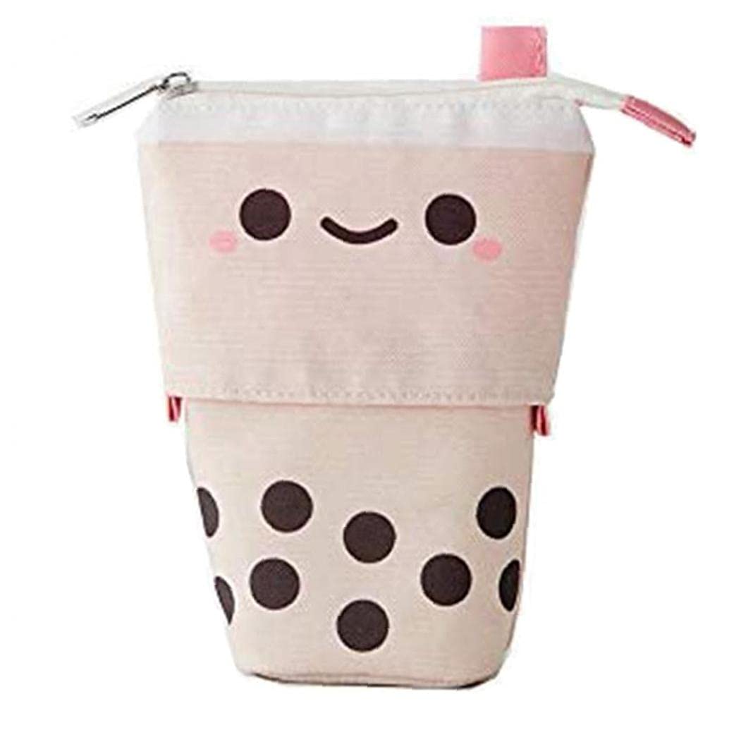 Expandable Pencil Case Holder - Stand Up Stationery Organizer for Pens, Makeup & Boba Tea Accessories | Perfect for School, Office & Travel
