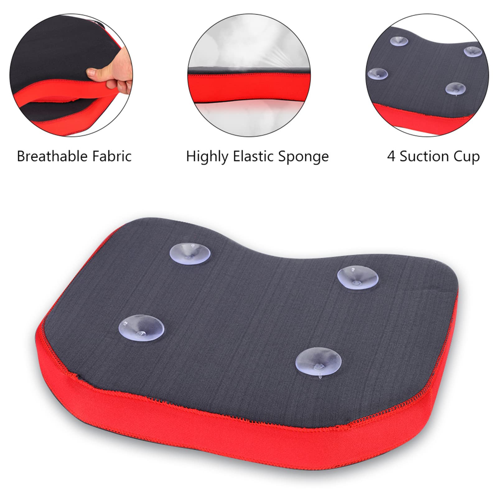 Non-Slip Kayak Seat Cushion - Thick Soft Kayak & Canoe Fishing Boat Seat Pad - Waterproof Kayak Accessories for Sit-In Kayaks, Canoes & Boats (Black) - Perfect for Fishing, Paddling & Water Sports Comfort