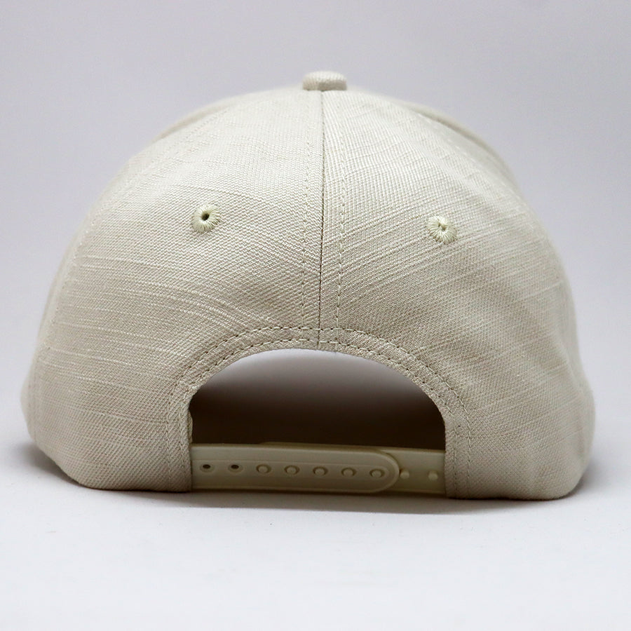 Future Looks Bright Ivory Cream Canvas Snapback Hat - Trendy Unisex Baseball Cap for Outdoor, Streetwear & Casual Fashion