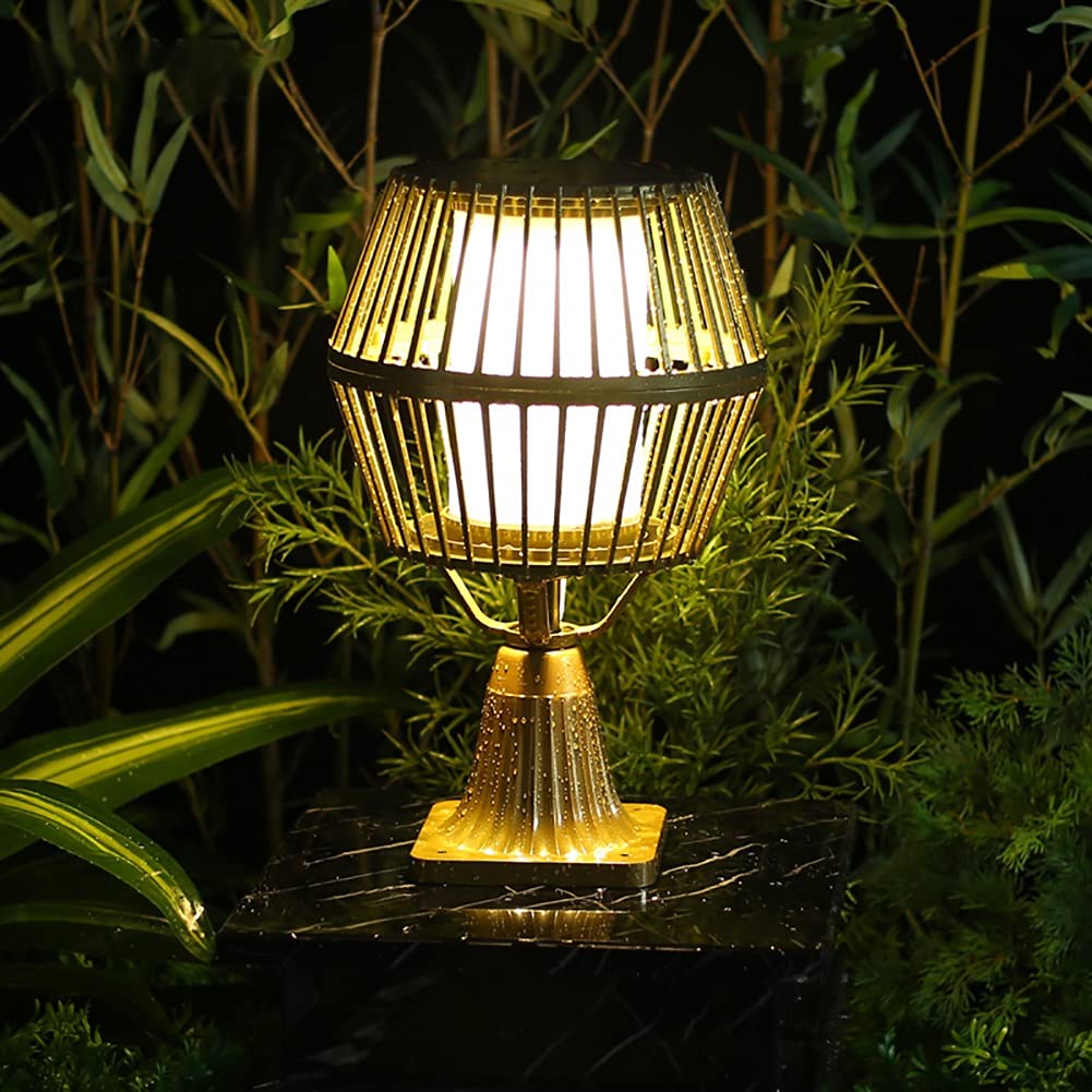 Solar Post Cap Lights Outdoor - Waterproof LED Deck Post Lighting, Warm White Garden Lamp for Patio, Fence, Villa & Gate Pillars | Modern Solar-Powered Landscape Lighting for Pathways, Driveways & Outdoor Decor