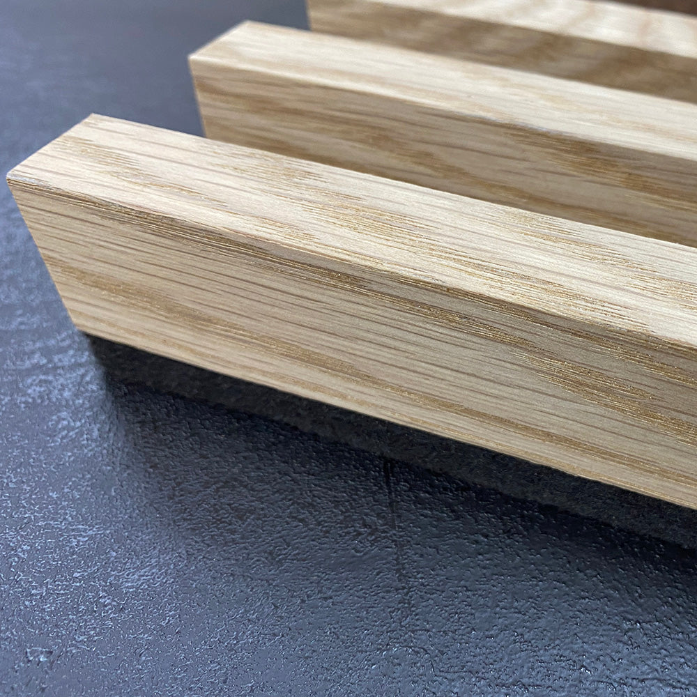 WOODFLEX Flexible Acoustic Battened Wood Slat Panel - 3-Sided Full Wrap Oak Veneer - 2700mm x 600mm - Soundproof Wall Paneling for Home Theater, Office & Studio