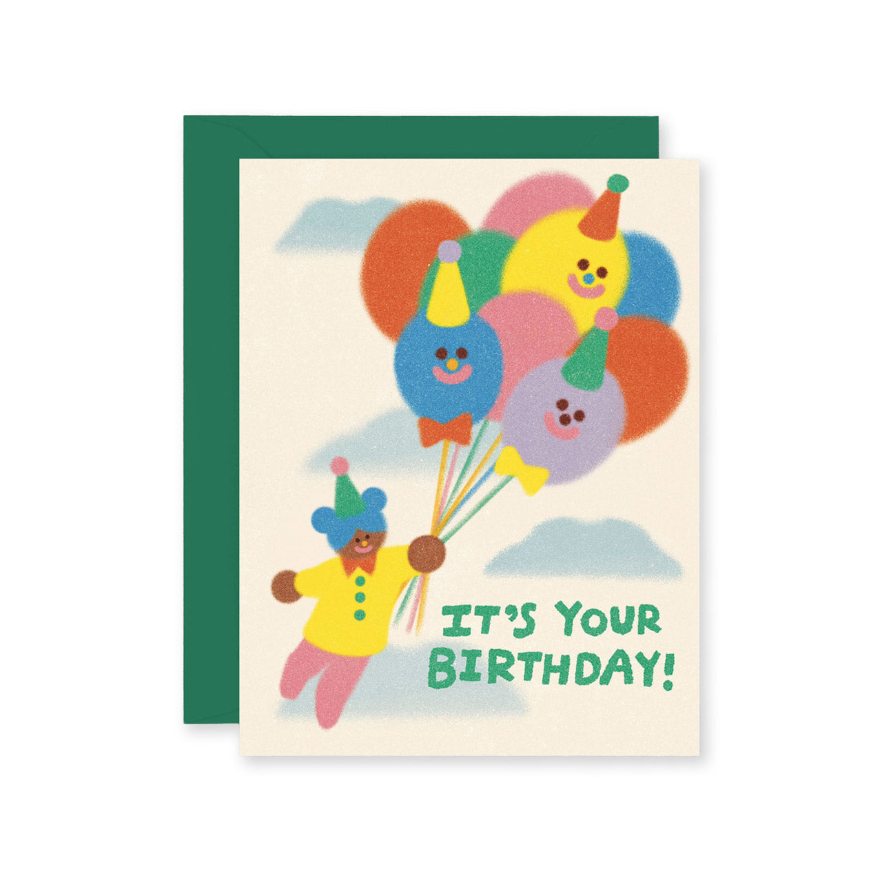 Happy Birthday Balloons Greeting Card - Elegant Birthday Card with Colorful Balloons Design - Perfect for Birthday Wishes, Parties & Celebrations