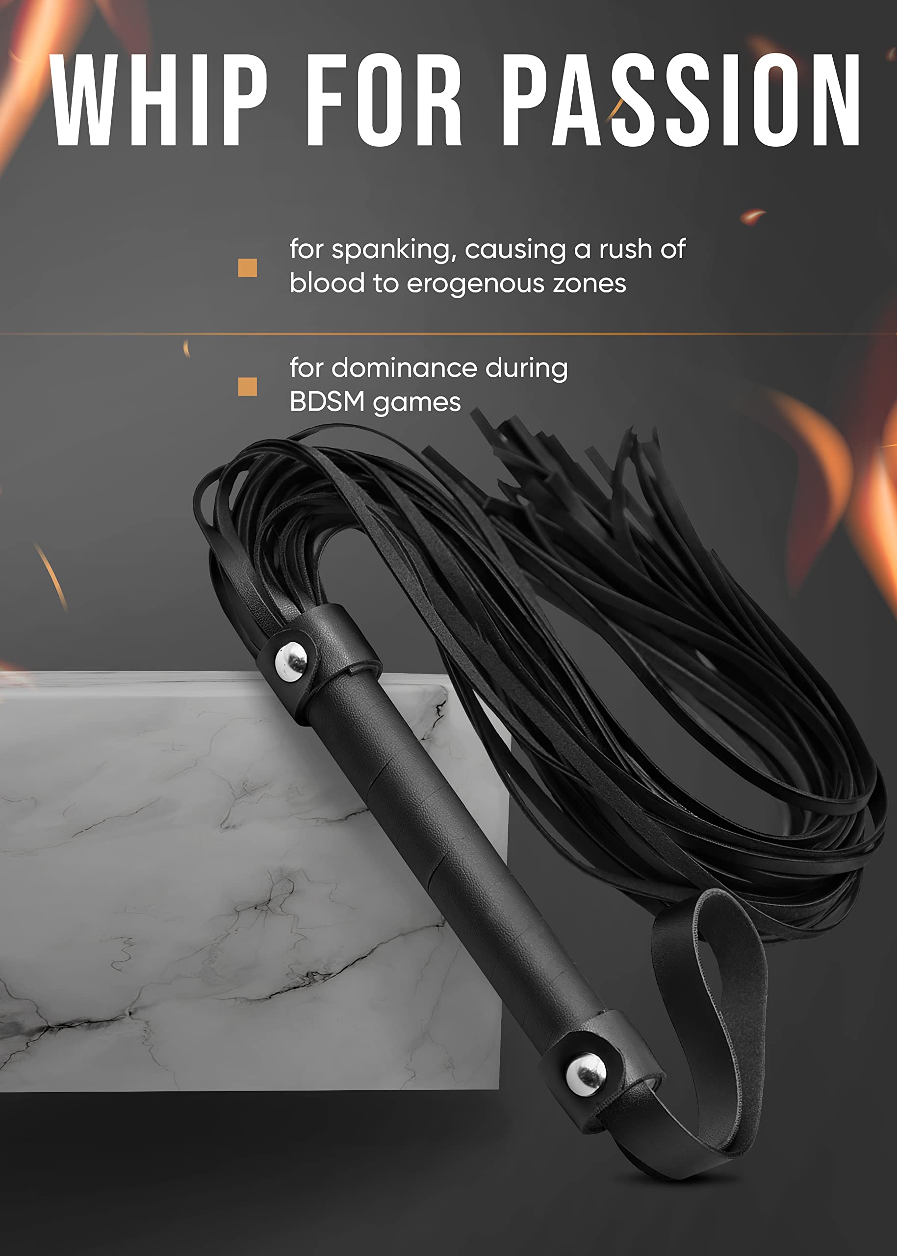 BDSM Feather Whip & Flogger Set for Couples Play