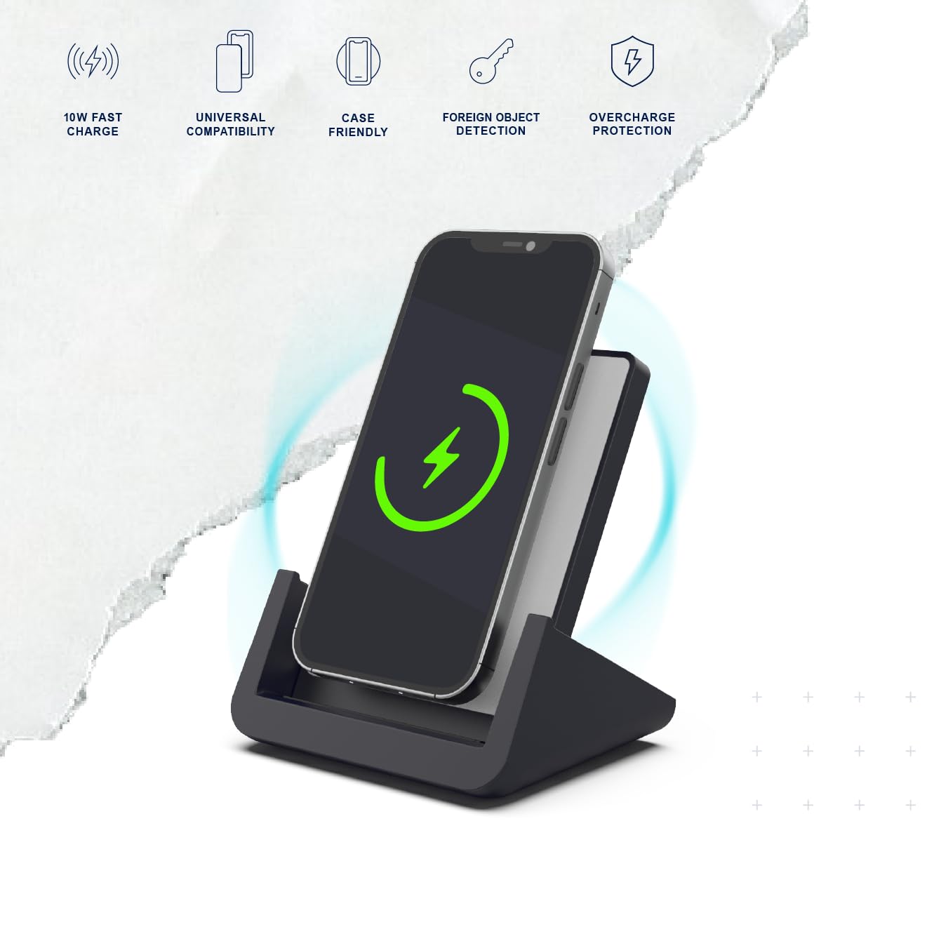 SOAR NFL New England Patriots Wireless Charging Stand V.4 - Fast Qi-Certified Phone Charger for iPhone & Android - Perfect for Home, Office & Game Day Decor