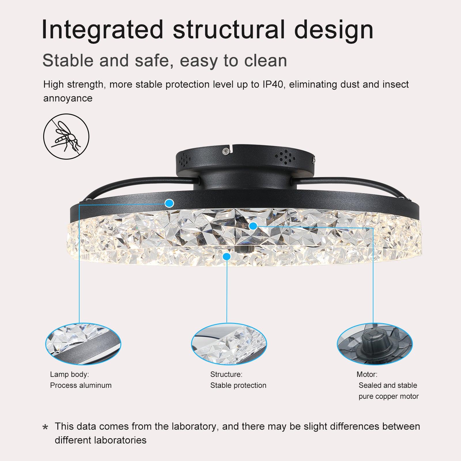 Dimmable LED Ceiling Fan with Light - Modern Energy Efficient Ceiling Fan for Living Room, Bedroom, and Office