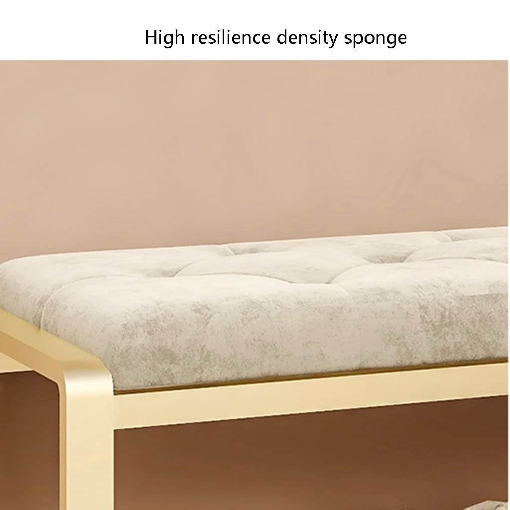3-in-1 Hall Tree Coat Rack with Shoe Bench & Storage Shelf - Heavy Duty MDF Entryway Organizer with Metal Frame & Hooks - Gold Grey 100x47x160cm - Perfect for Hallway, Bedroom, Dorm & Small Space Organization