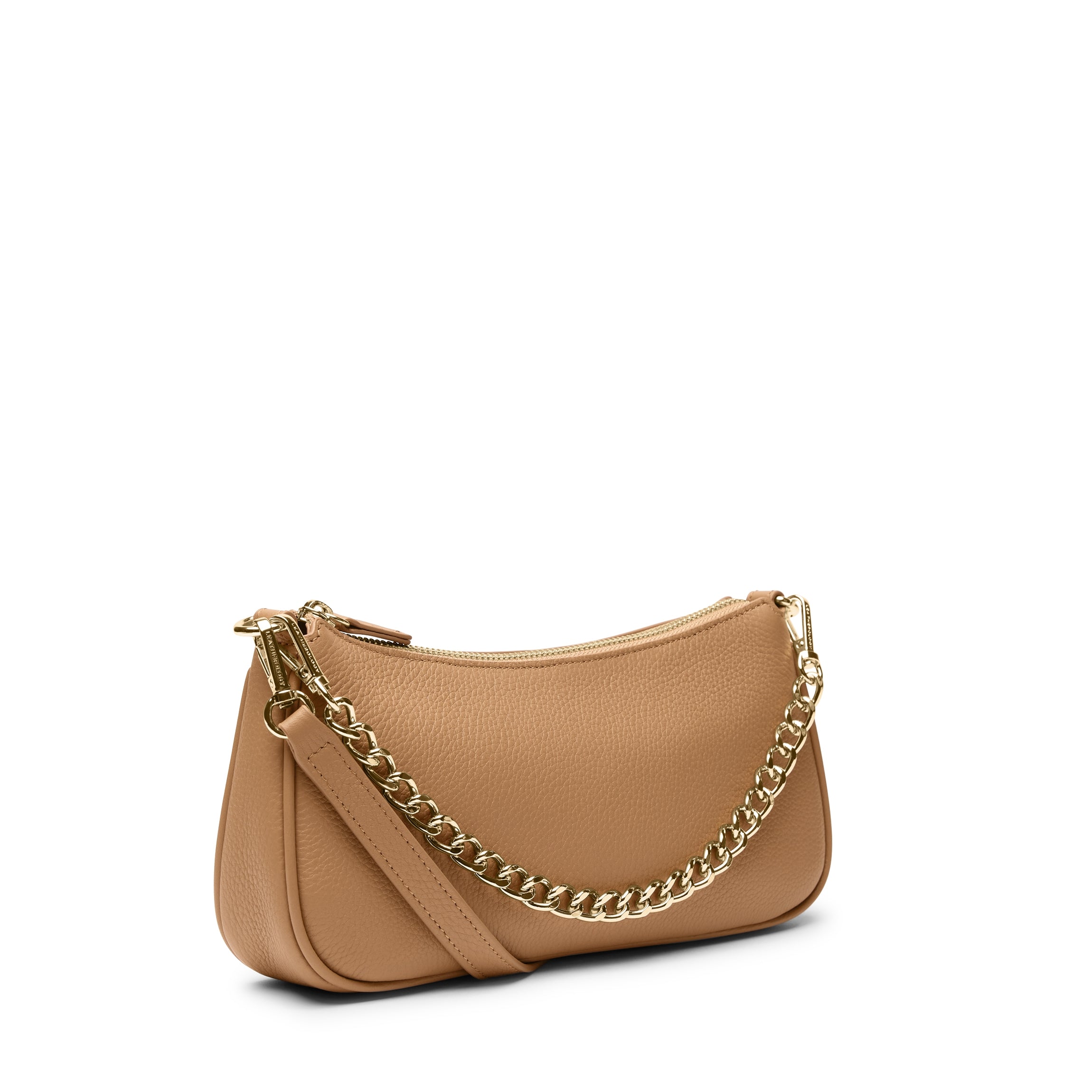 Greta Chain Small Pochette Bag in Camel Color - Elegant Crossbody Purse for Women | Perfect for Date Night, Parties & Everyday Use