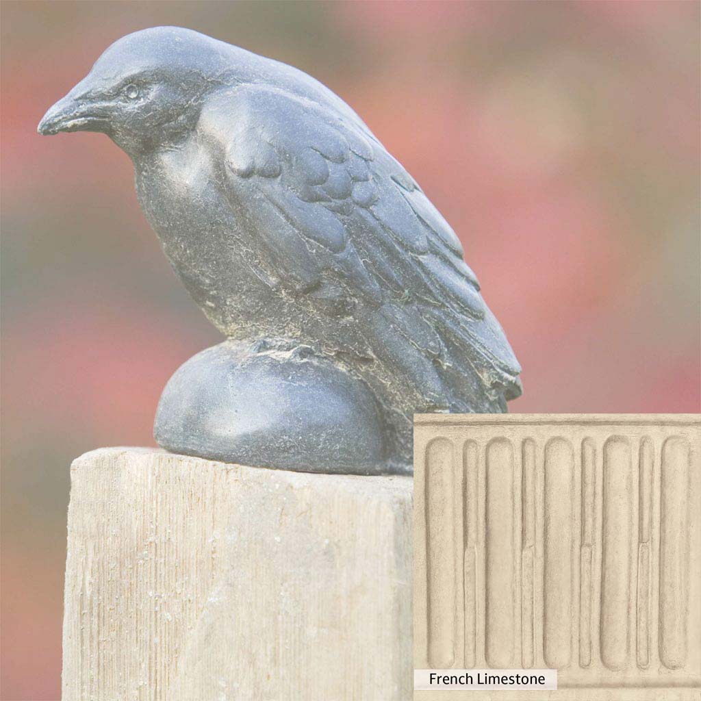 Campania International Small Raven Statue - Gothic Home Decor, Halloween & Outdoor Garden Sculpture for Unique Décor