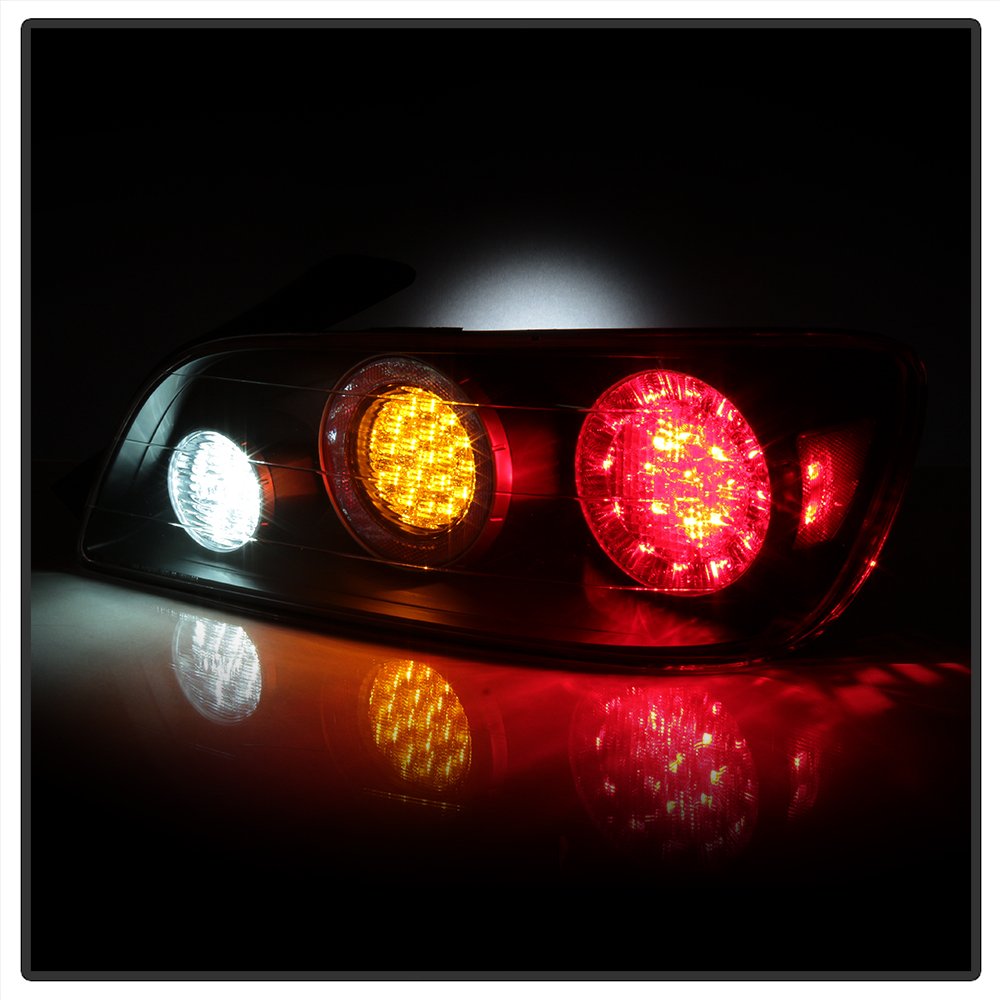 Xtune LED Tail Lights for Cars - Black (ALT-ON-HS2K00-LED-BK) | High Visibility Brake Lights for Night Driving & Enhanced Vehicle Safety