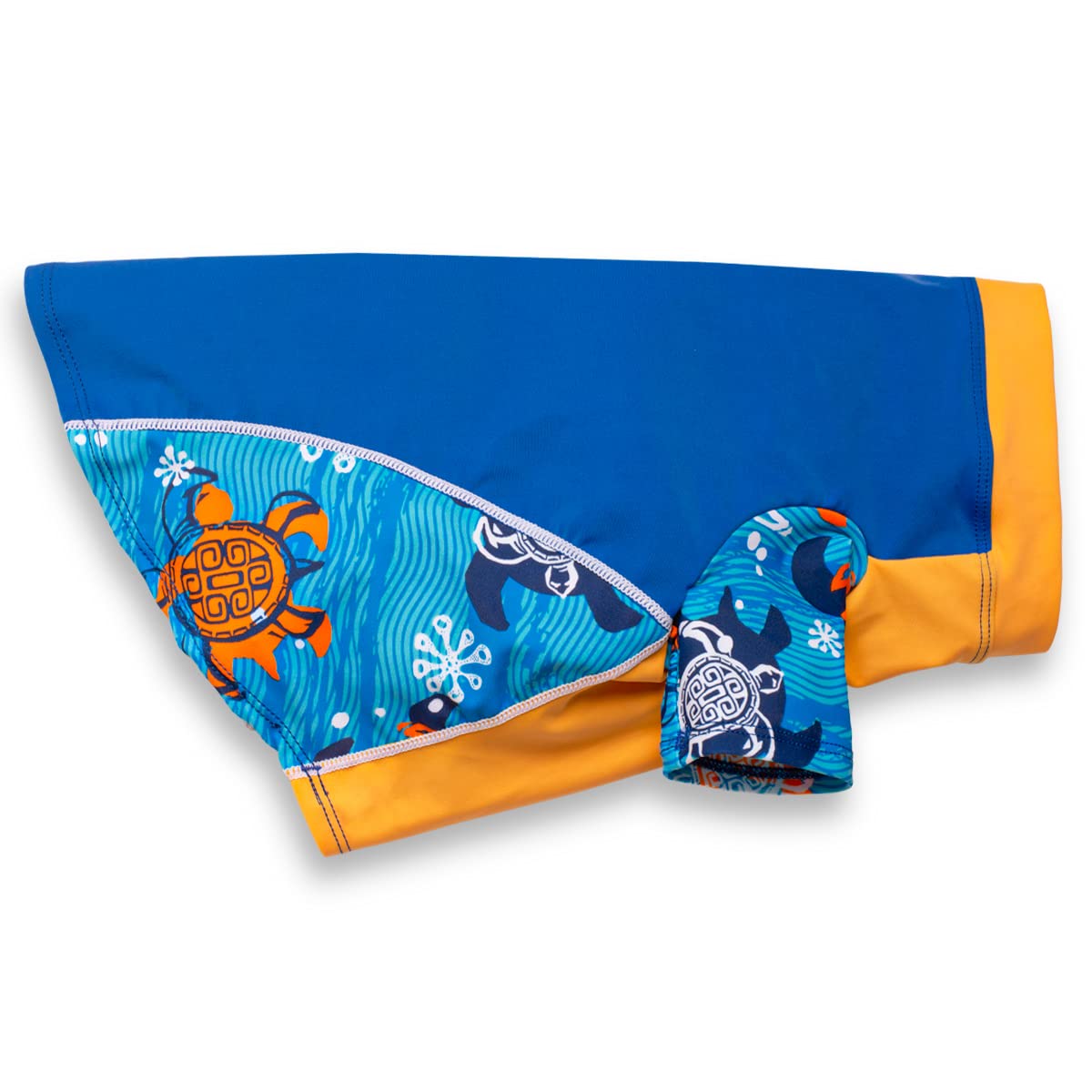 PlayaPup UPF 50+ Sun Protection Dog Shirt - Made in USA, Blue Roller, Small - Perfect for Beach, Pool & Outdoor Adventures