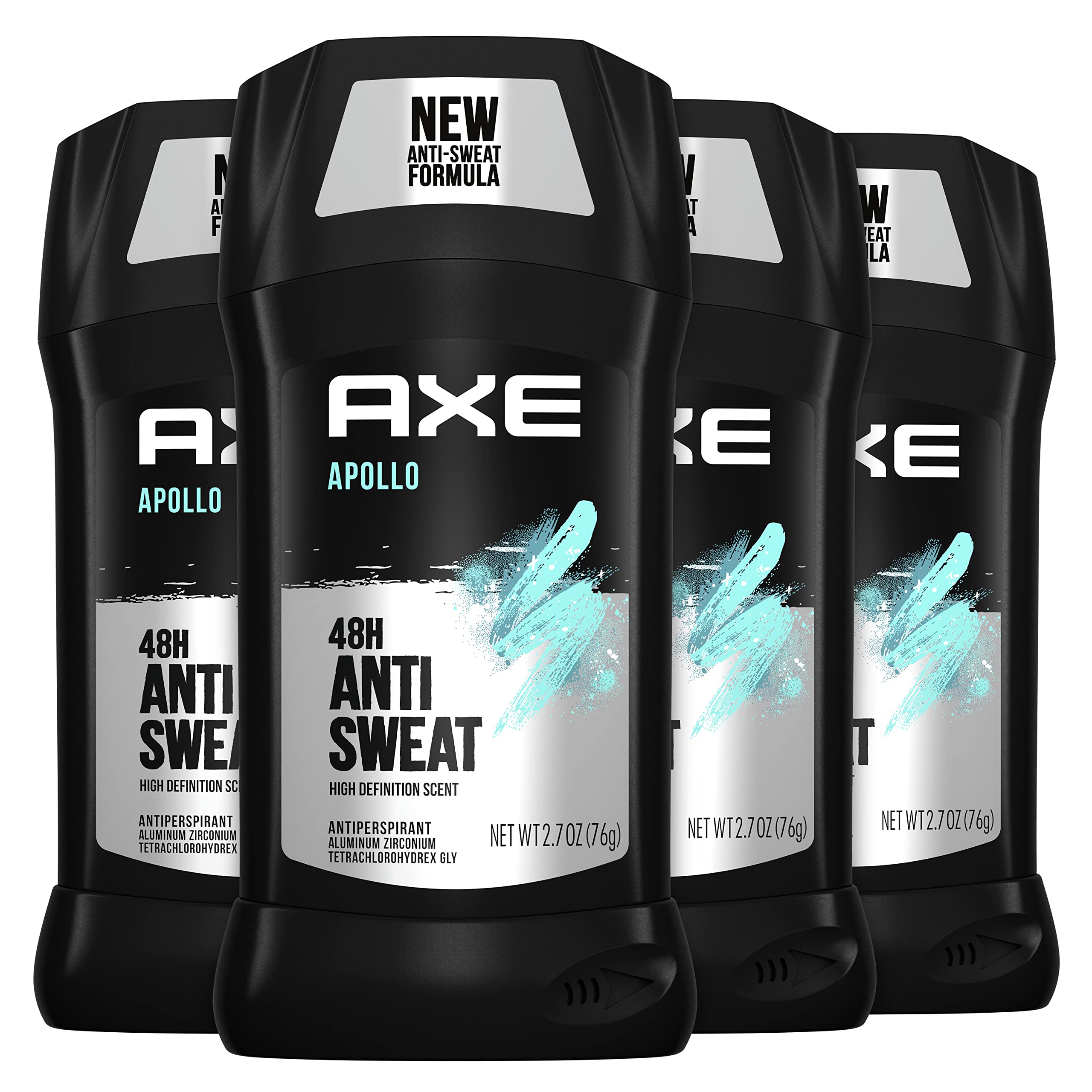 AXE Apollo Men's Body Wash & Deodorant Set - 4 Pack Sage & Cedarwood Scent | 48-Hour Freshness | Long-Lasting Shower & Protection | Perfect for Gym, Work & Daily Use