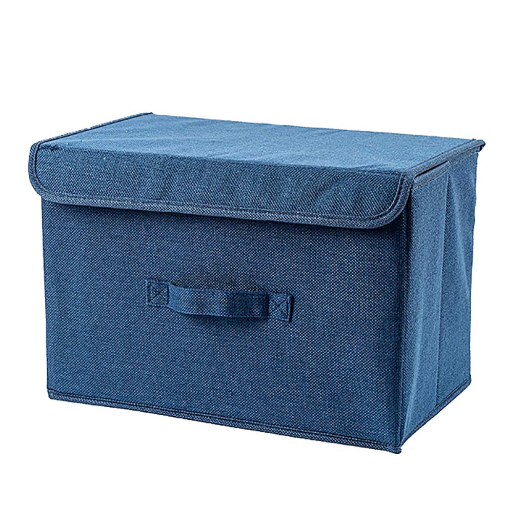 Foldable Fabric Storage Bin - Large Collapsible Storage Cube with Handles, Breathable Multicolor Storage Basket for Closet, Bedroom & Home Organization (Blue, 37x25x25cm) - Perfect for Toy Storage, Laundry Sorting & Seasonal Decor