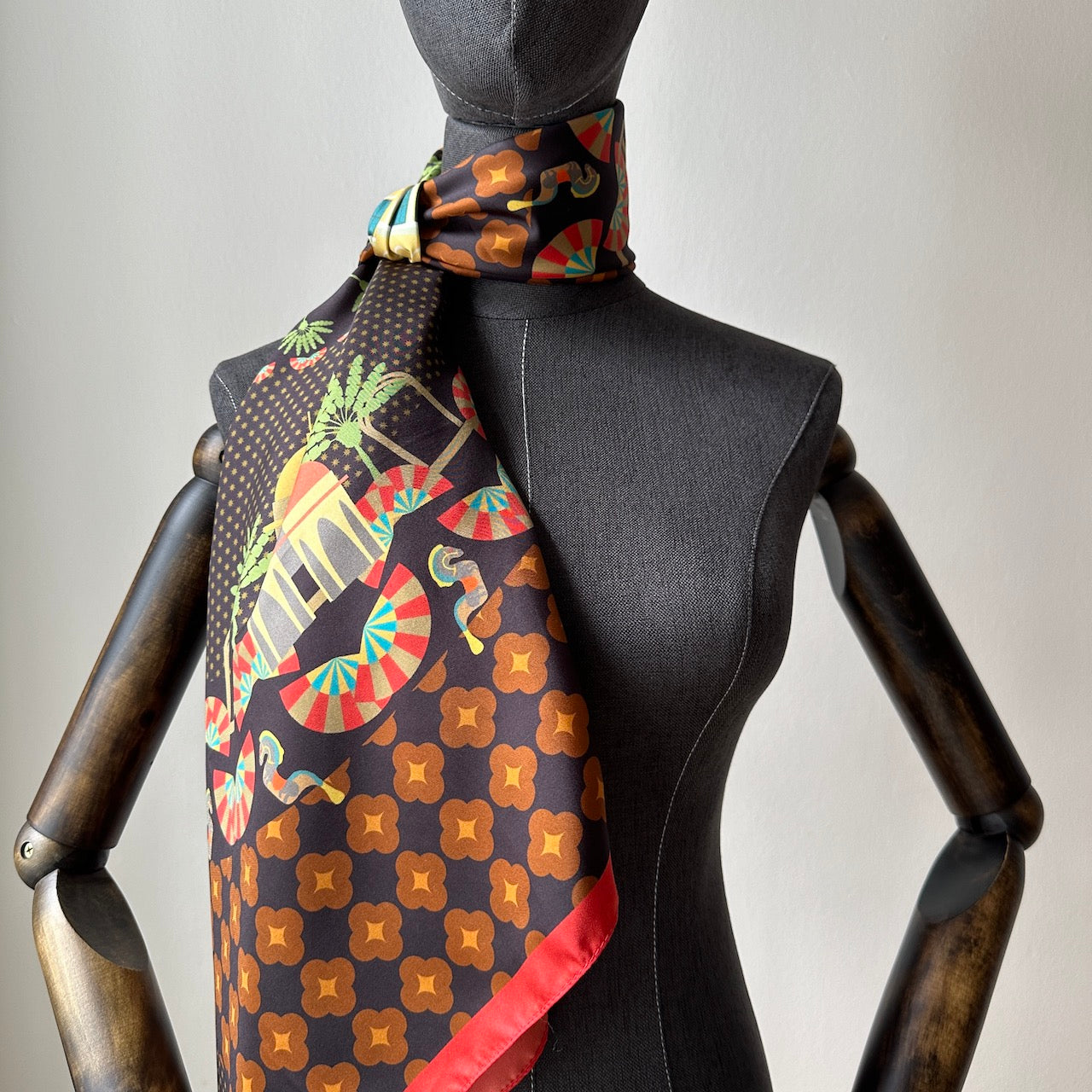 Elegant Kampong Glam Silk Scarf – Premium Handmade Batik Shawl for Women, Perfect for Festivals, Weddings & Special Occasions
