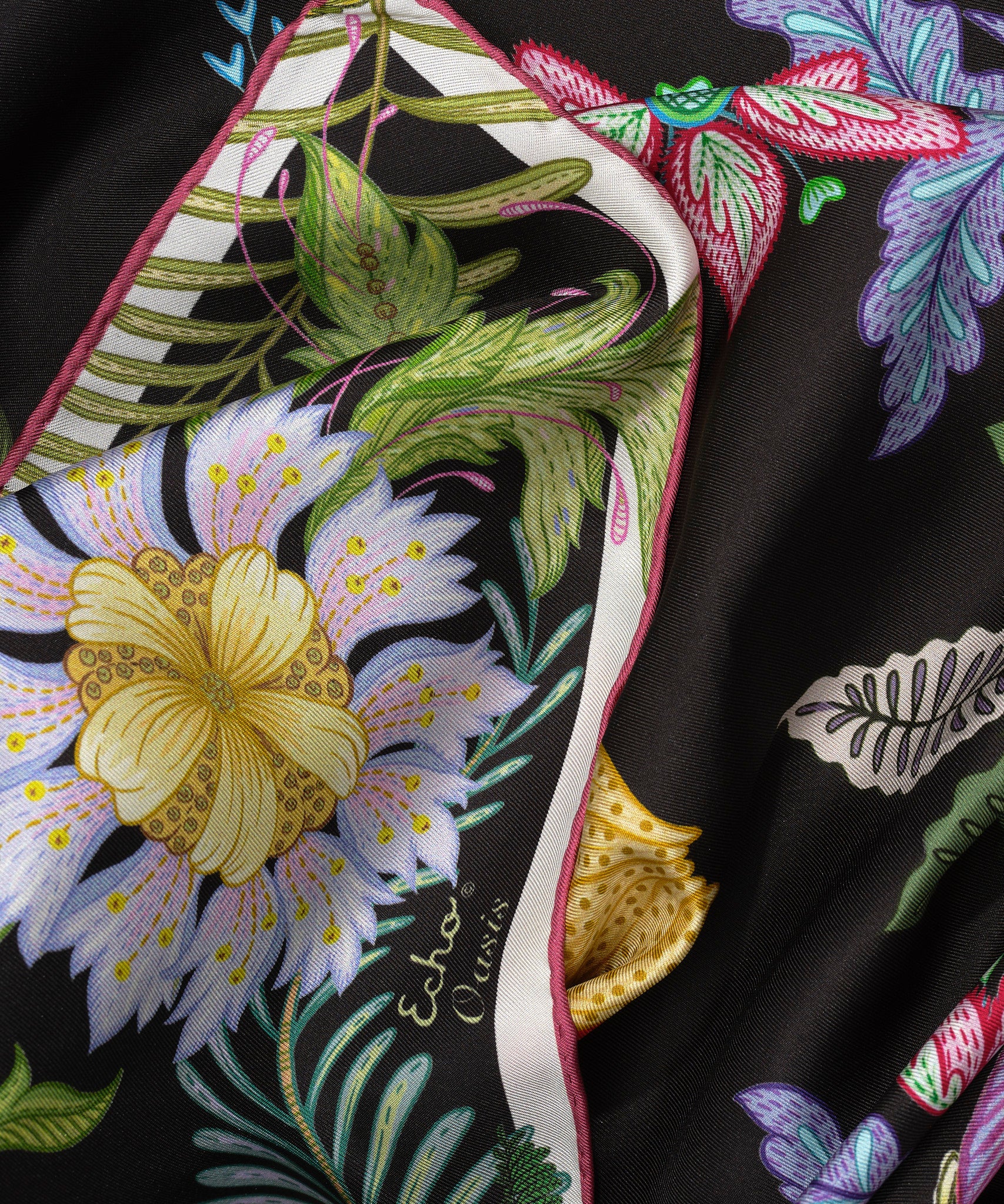 Oasis 35 Silk Square Scarf - Luxury Fashion Accessory for Women, Elegant Square Silk Scarf for Office, Travel & Special Occasions