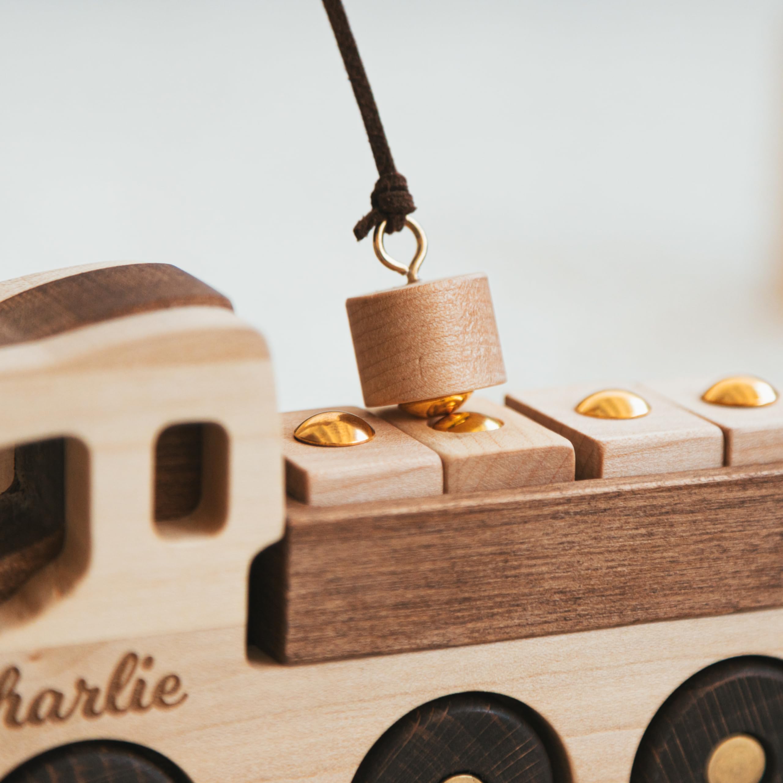 Personalized Wooden Toy Construction Cars with Names - Best Birthday Gift for Boys, Sensory & Fidget Toys for Toddlers, Kids Pretend Play Vehicles - Perfect for Birthday Parties, Learning & Developmental Play