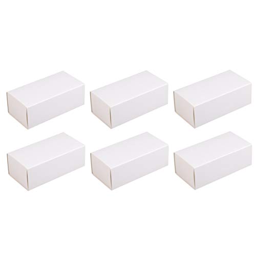 EXCLUZO 10-Pack White Kraft Jewelry Gift Boxes - Small Cardboard Storage Cases for Wedding, Valentine's Day, Party Favors & Craft Display - Eco-Friendly Packaging Solution (White)