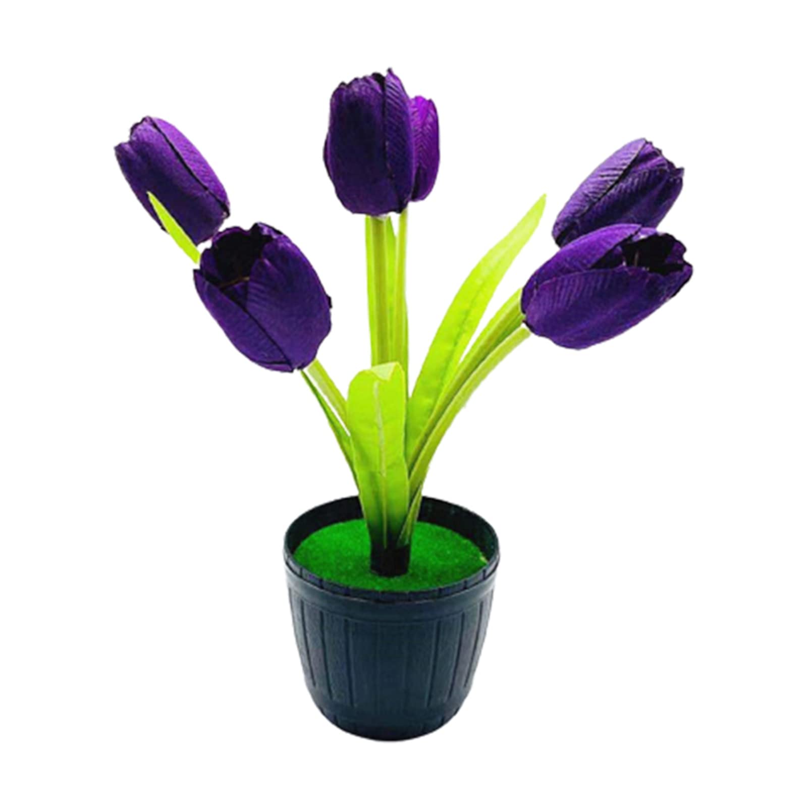 Kangqi Artificial Tulips - Vivid Bright-Colored Fake Flowers, Easy Care Long-Lasting Home Decor for Bedroom, Living Room, Office | Perfect for Table Centerpieces, Wedding Decor & Gift Ideas