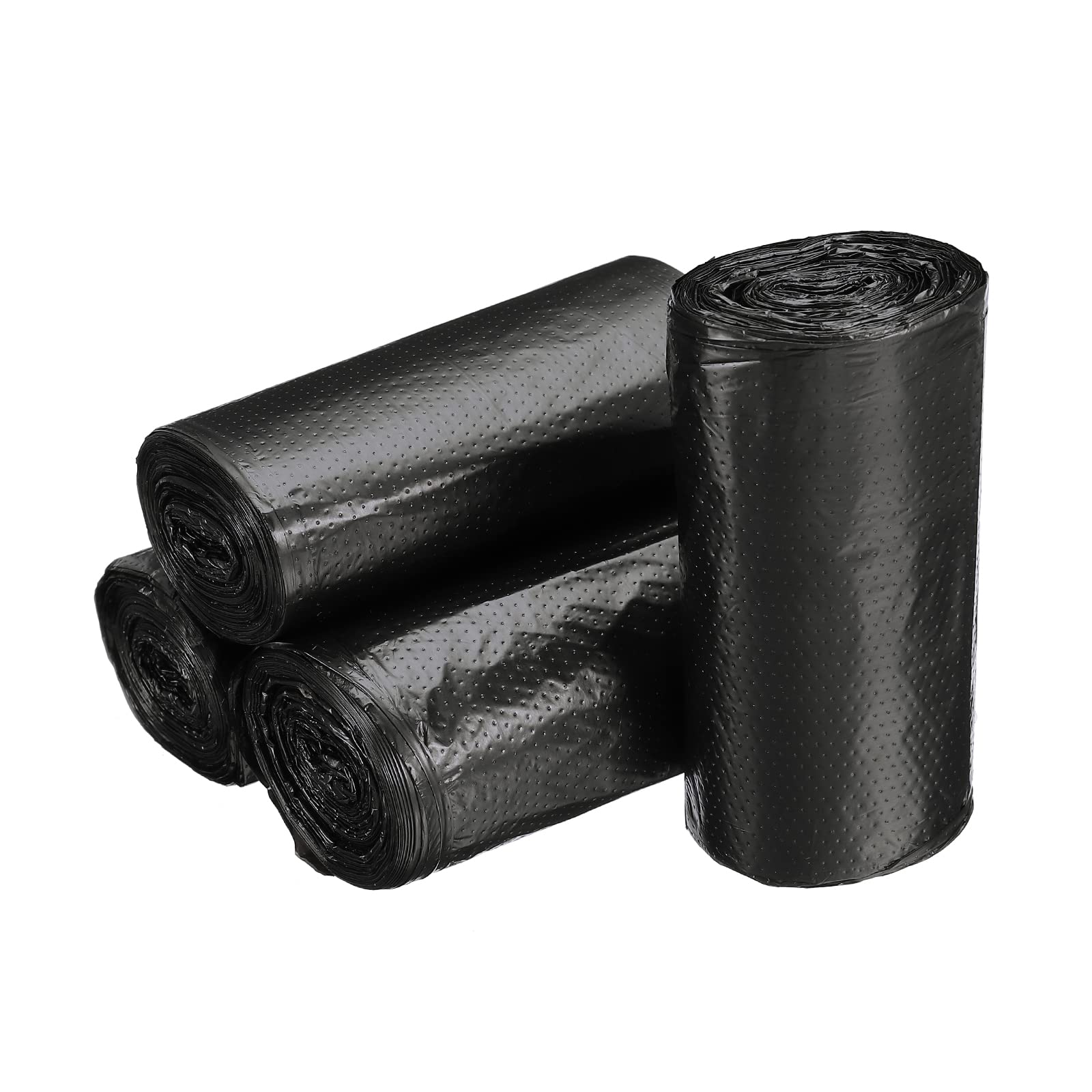 Meccanity 0.5 Gallon Small Trash Bags - 4 Rolls (120 Count) Mini Garbage Bags for Desktop Waste Bins, Office, Bathroom & Car - Black