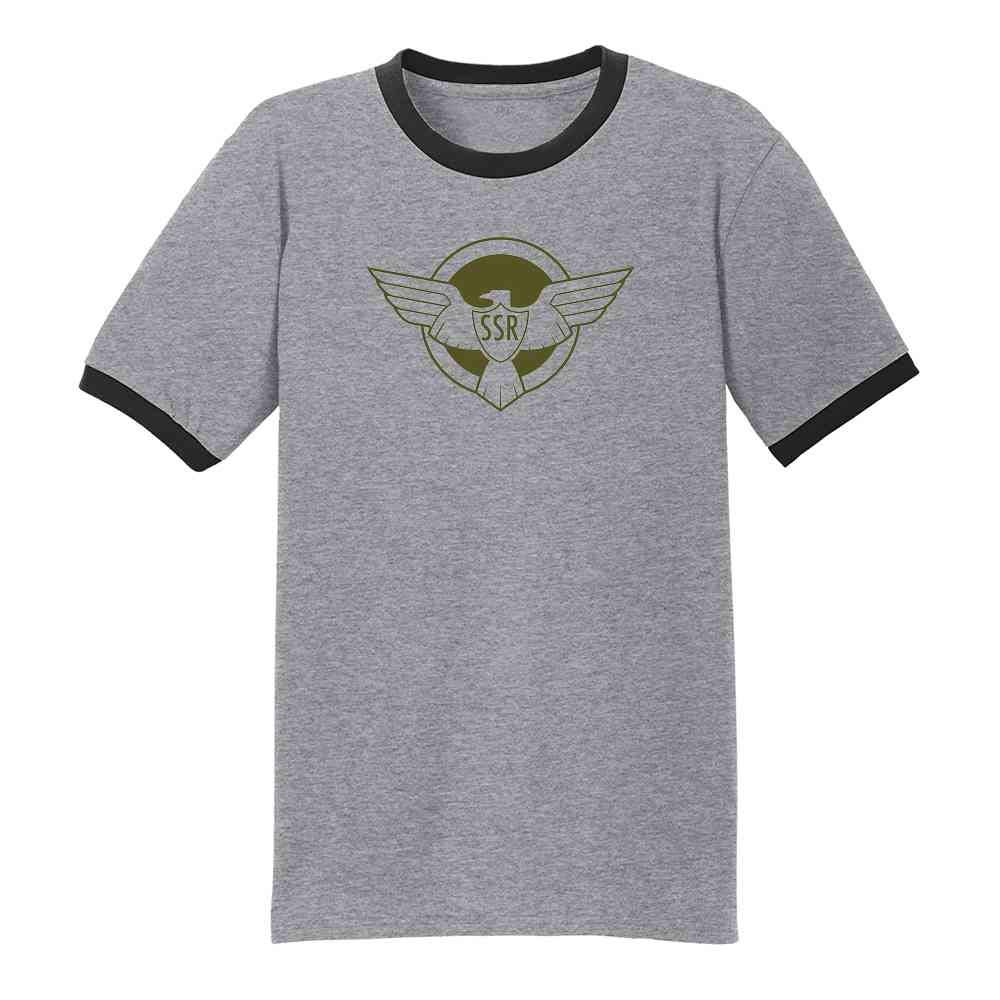 Pop Threads Strategic Scientific Reserve Captain America Graphic Tee for Men | Marvel Superhero Cotton T-Shirt | Casual Wear & Cosplay Outfit