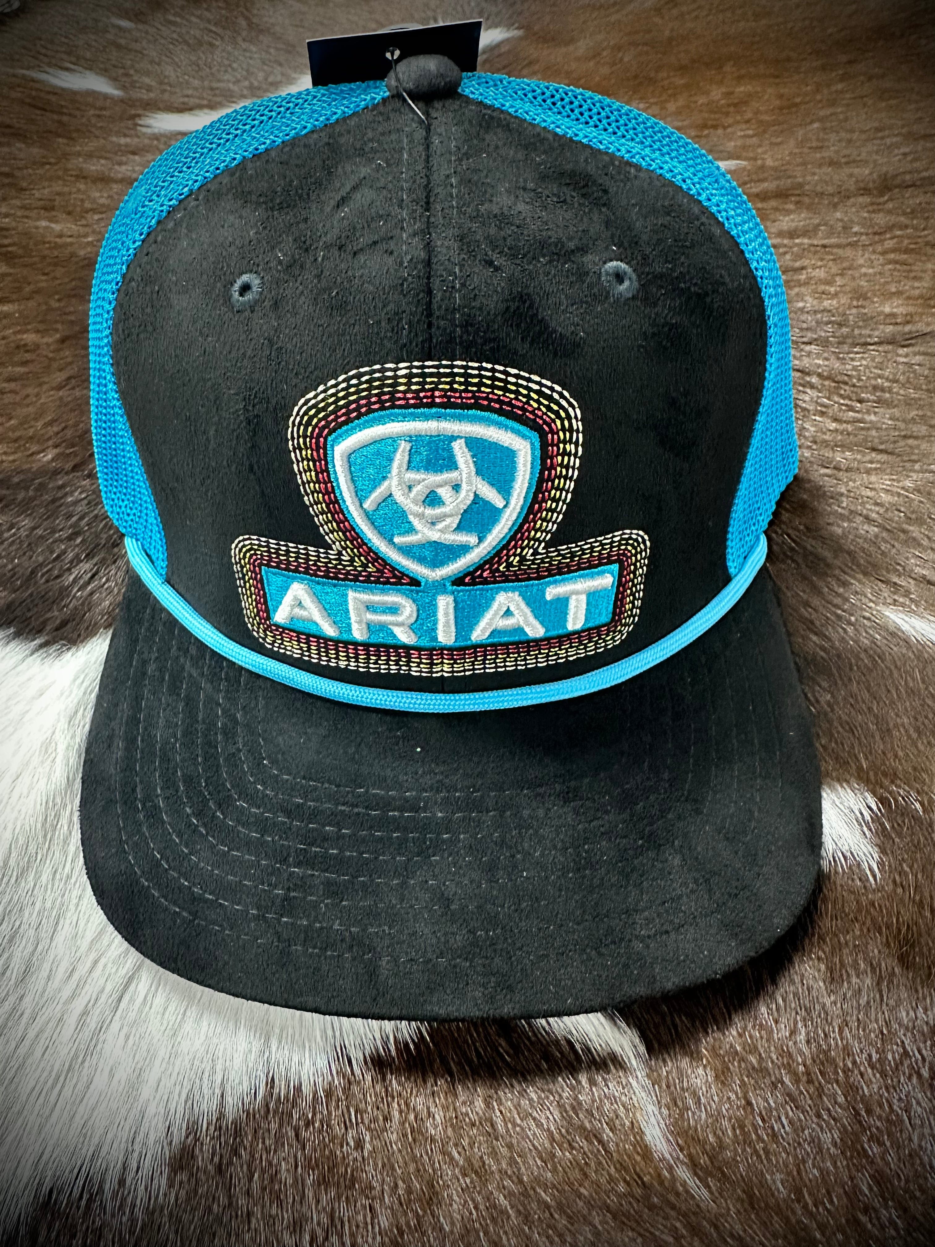 Ariat Men's Black & Blue Cowboy Hat with Out Braid - Western Style Rodeo Hat for Ranch Work, Outdoor Adventures & Country Fashion