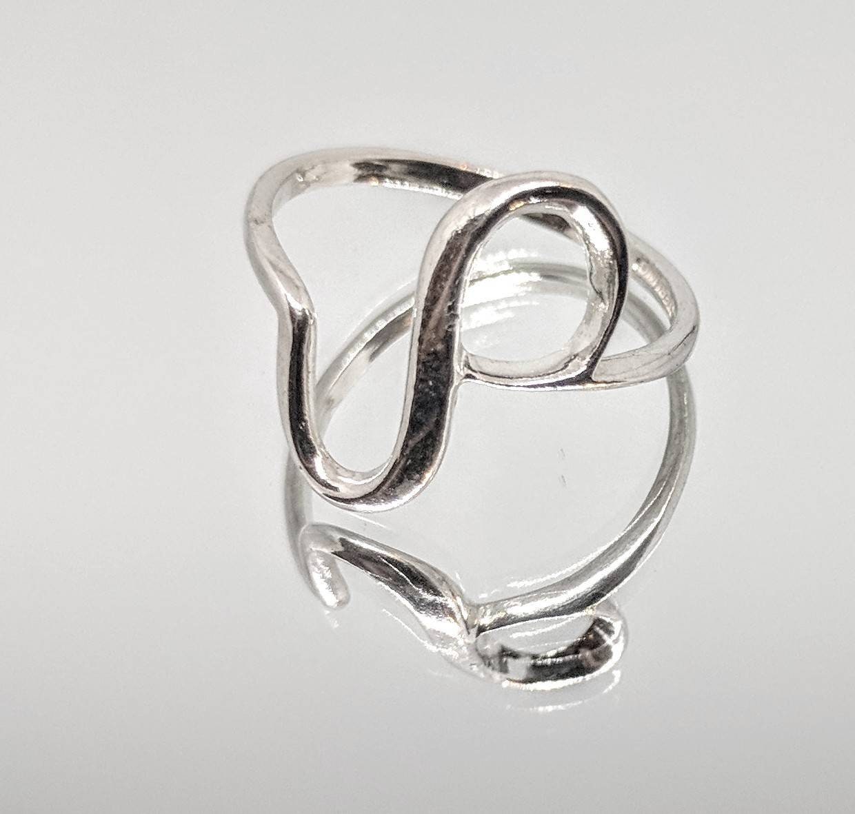 Handmade Sterling Silver or 14K Gold Freeform Swirl Ring - Size 7 DIY Jewelry Making, Boho Fashion Statement - Perfect for Weddings, Parties & Everyday Wear