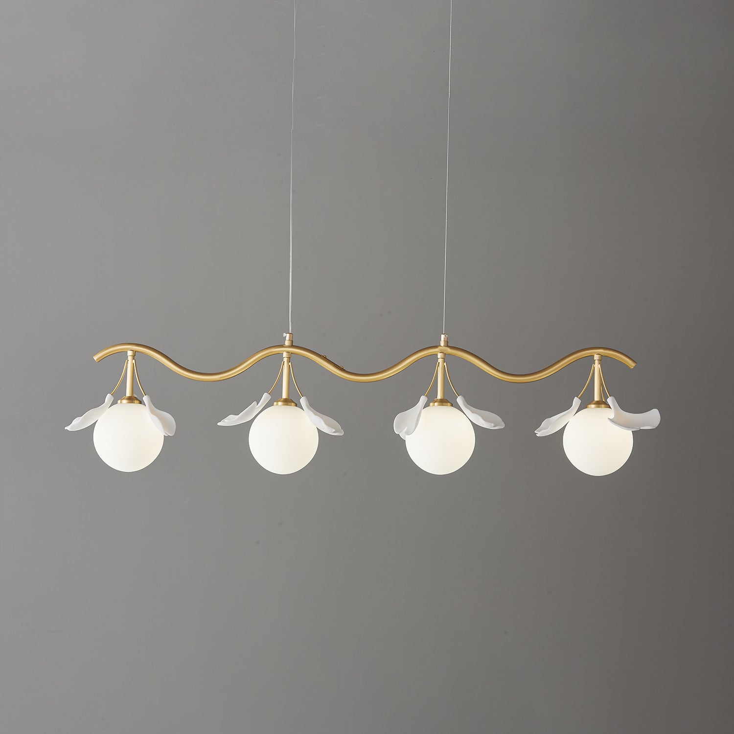Evander Gingko Chandelier - Modern Leaf Design Crystal Ceiling Light Fixture for Dining Room, Living Room & Bedroom Decor
