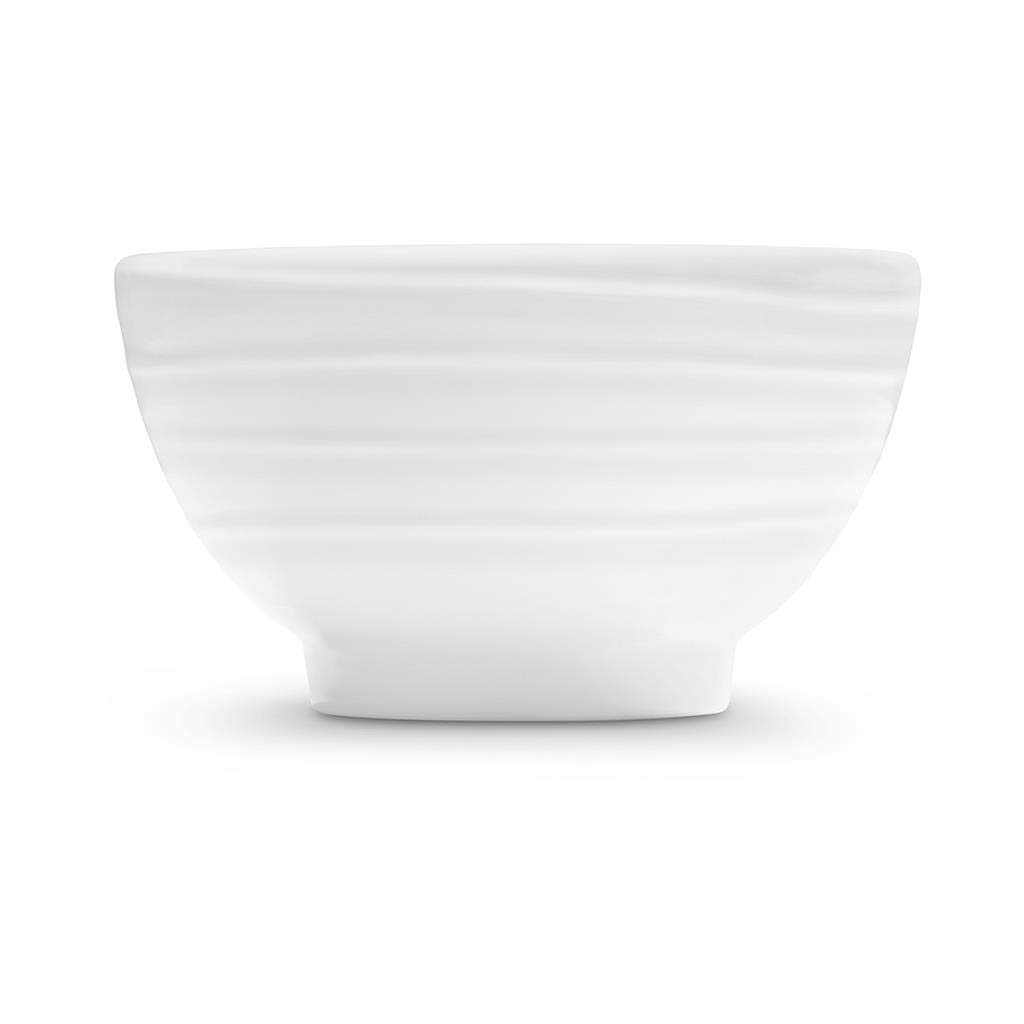 Handmade White Flamed Ceramic Cereal Bowl 5.5 Inch - Austrian Crafted Breakfast & Dessert Dish for Home, Cafe, or Restaurant Use