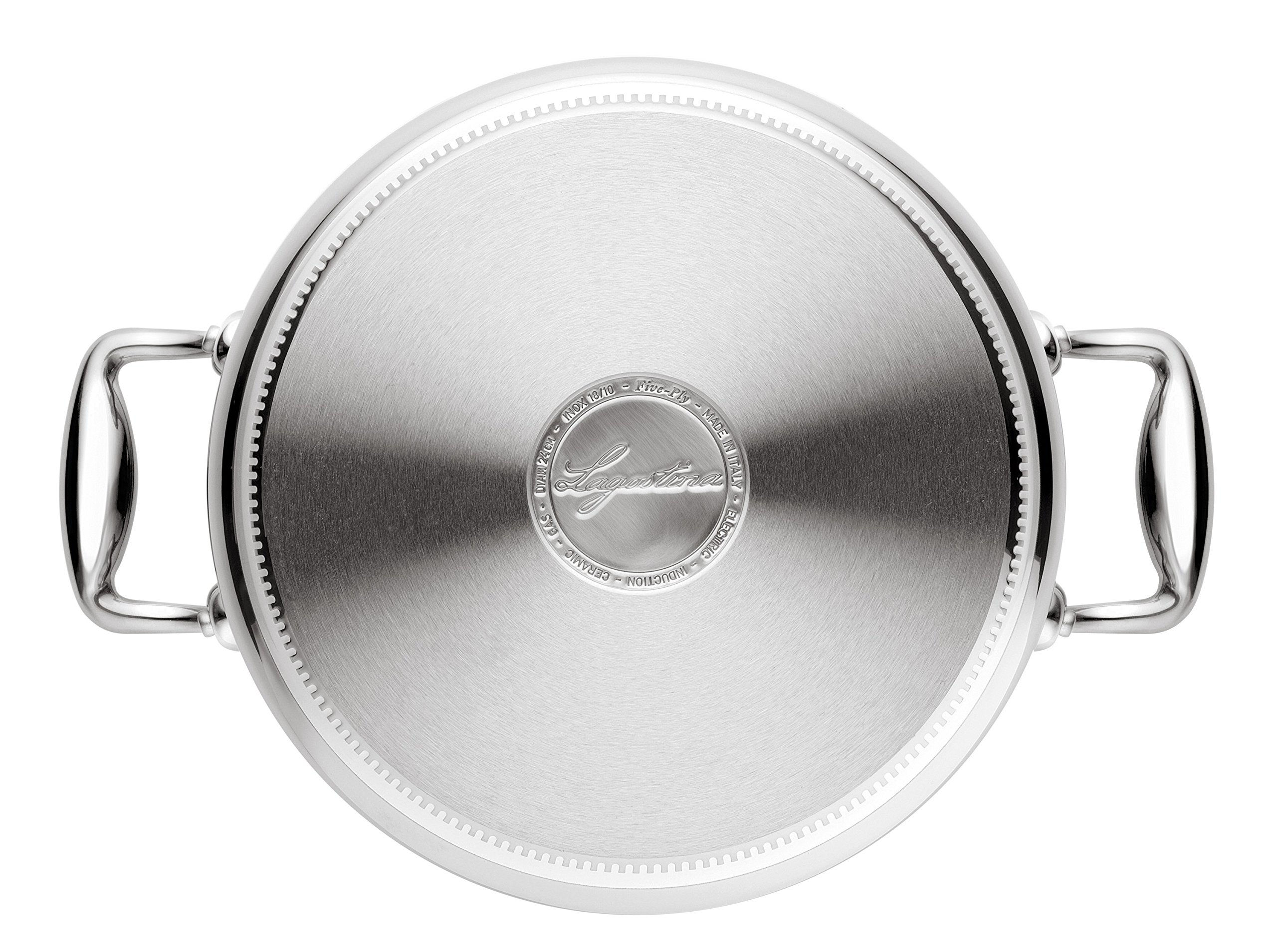 Lagostina Accademia Lagofusion Stainless Steel Stewpot with Lid - 22cm, 8.7 Inch - Perfect for Soups, Stews & Slow Cooking