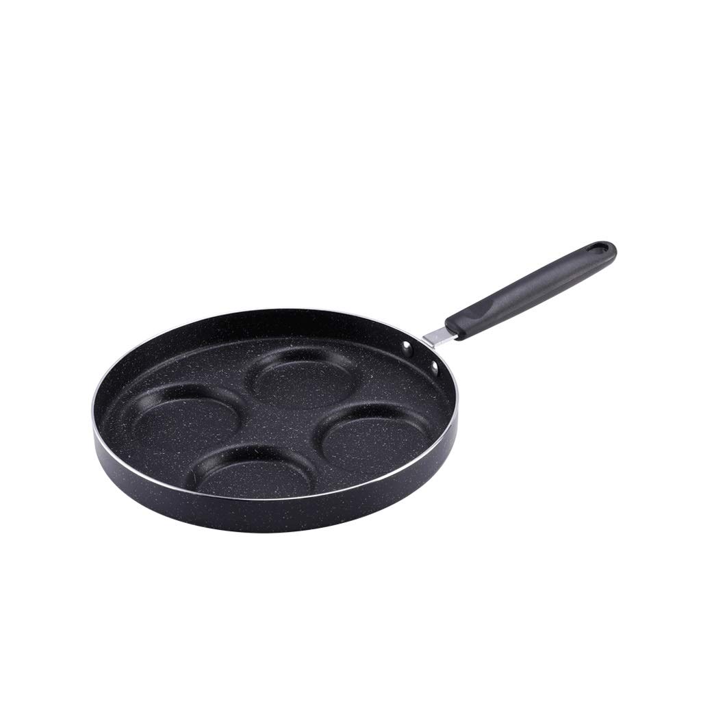 GPPZM 4-Hole Non-Stick Omelet Pan - Egg, Ham & Pancake Maker - Oil-Free Frying Pan for Healthy Breakfast - Perfect for Cooking Eggs, Sandwiches & Breakfast Meals - Ideal for Home Kitchen & Camping